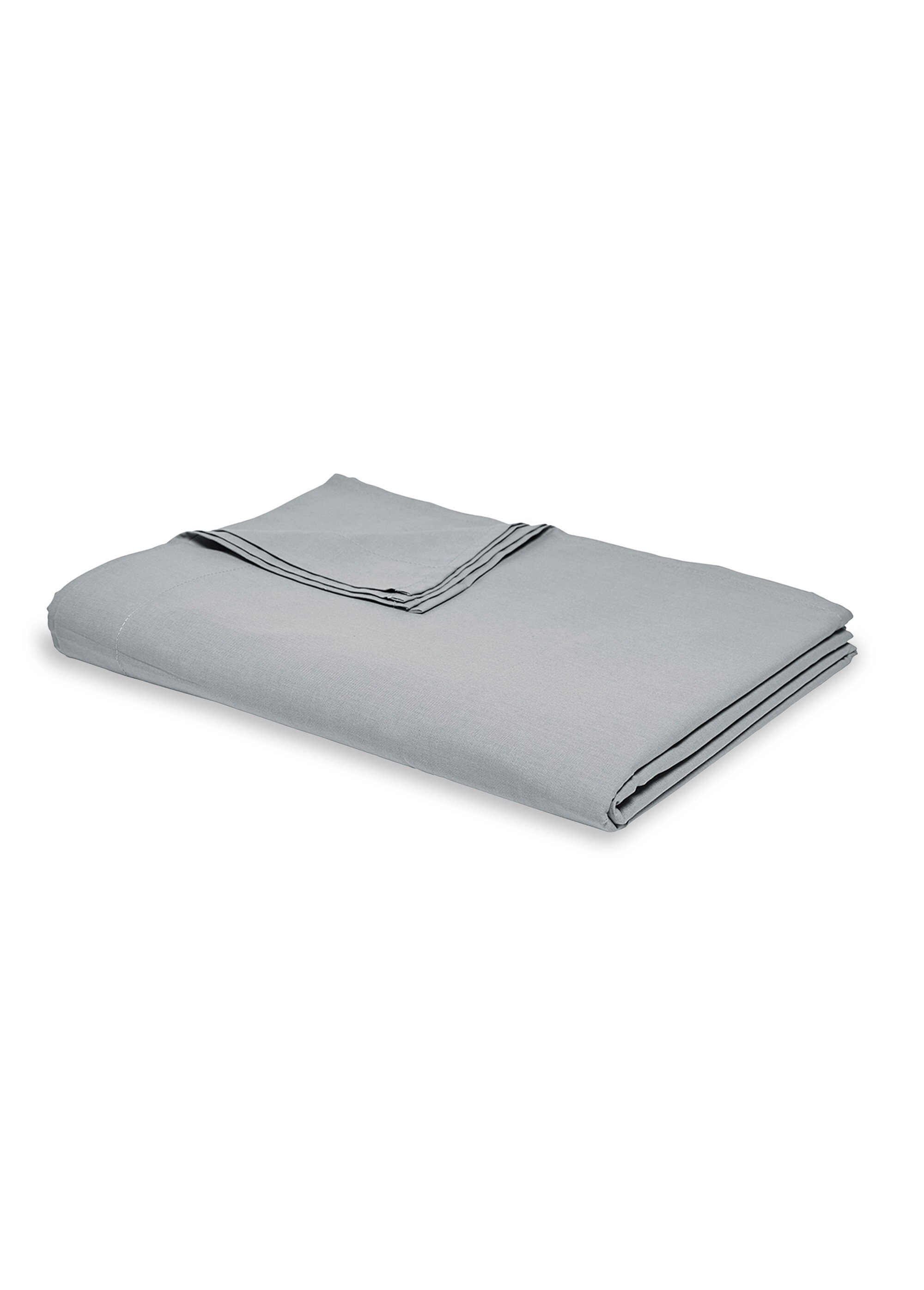 Drap plat coton uni Gris REMI-DP FA1
