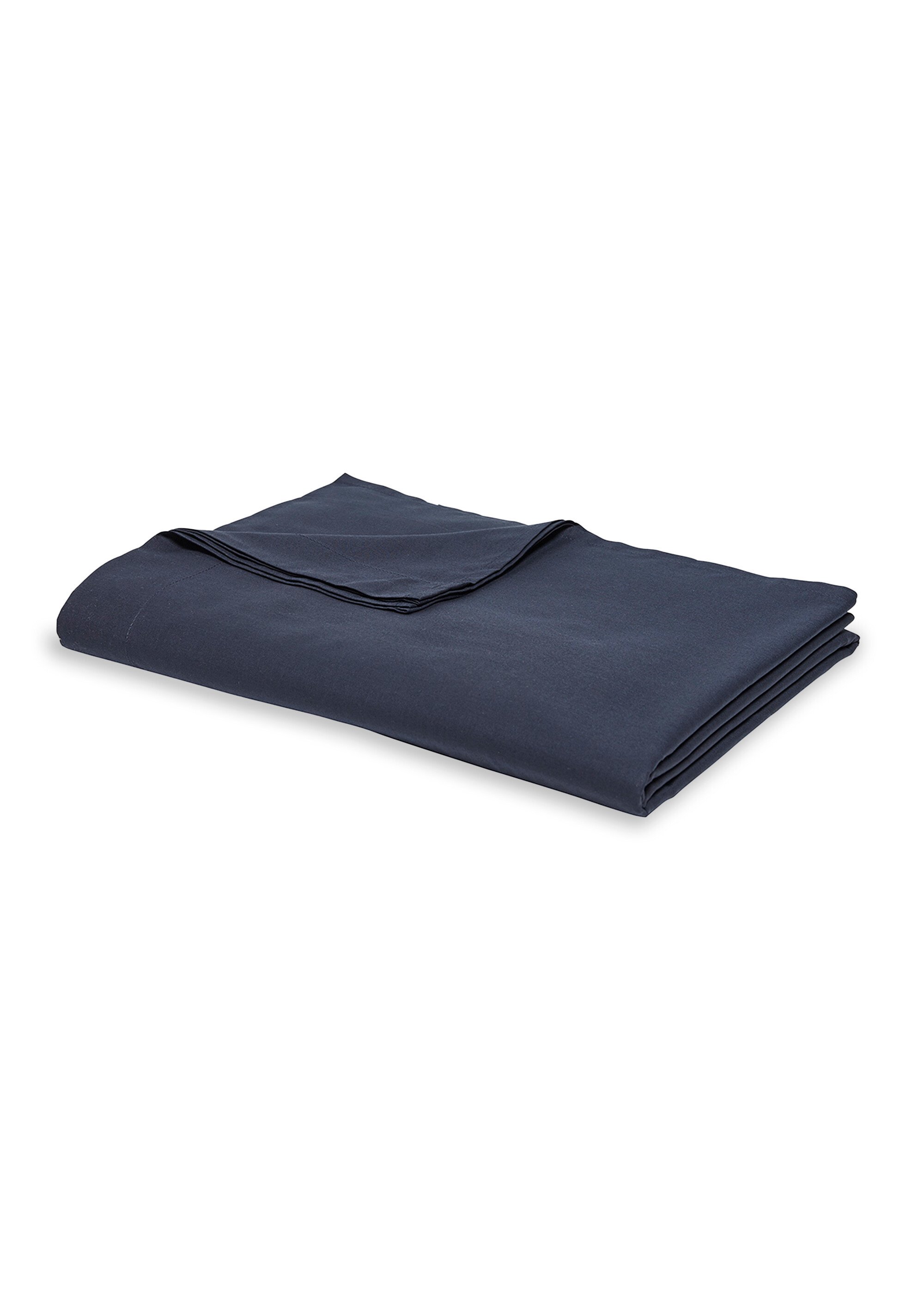 Drap plat coton uni Bleu REMI-DP FA1