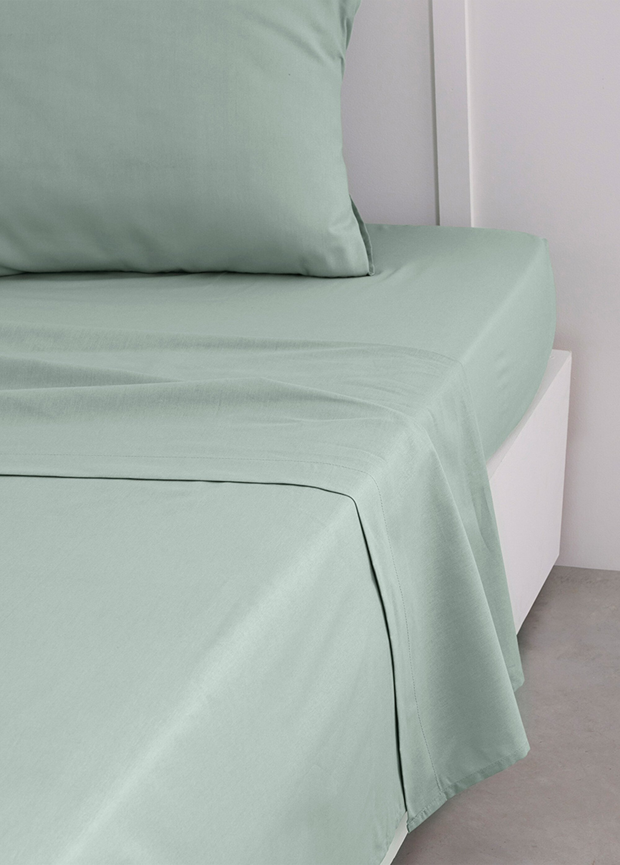 Drap plat coton uni Vert REMI-DP DE1