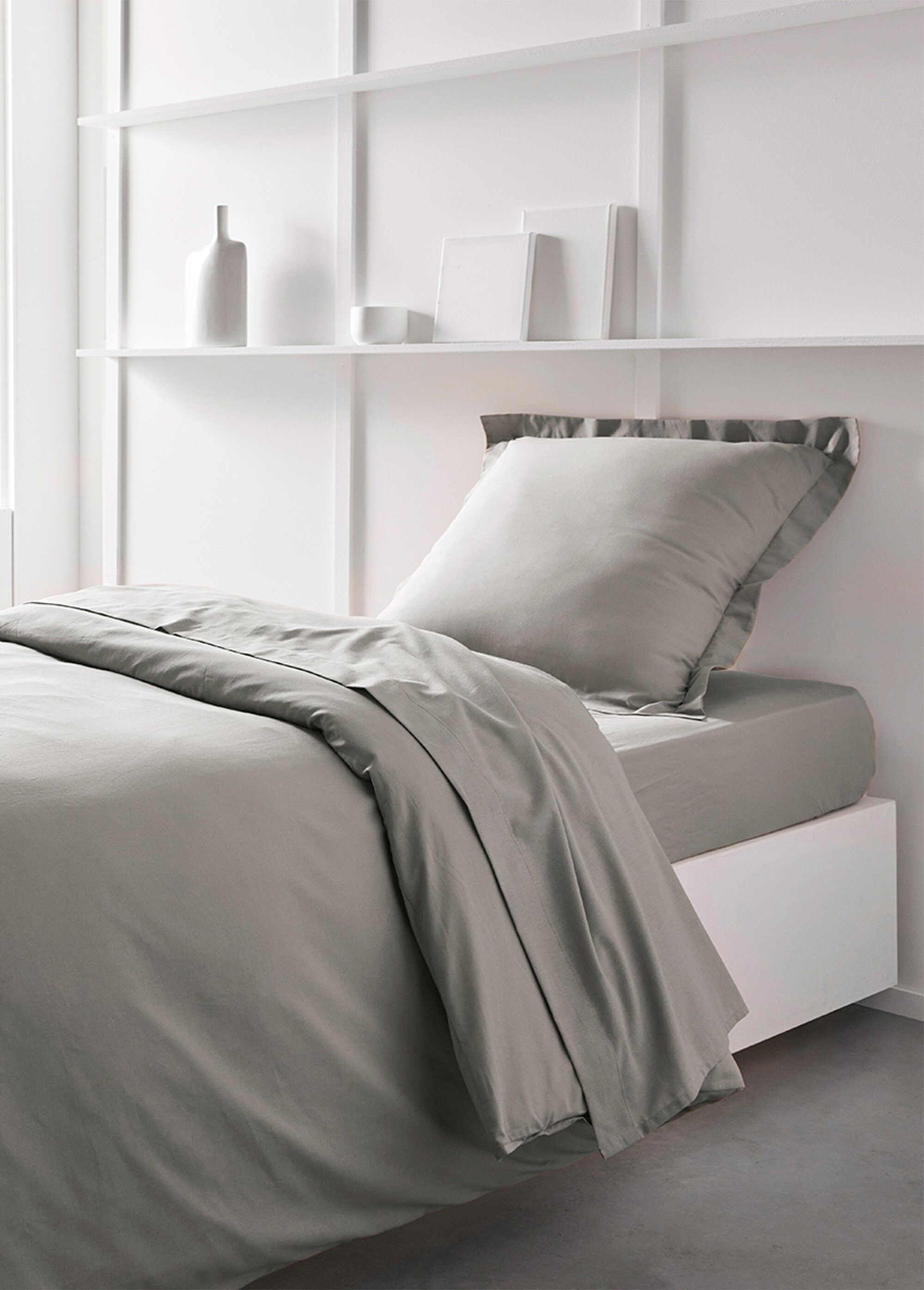 Drap plat coton uni Beige REMI-DP SI1