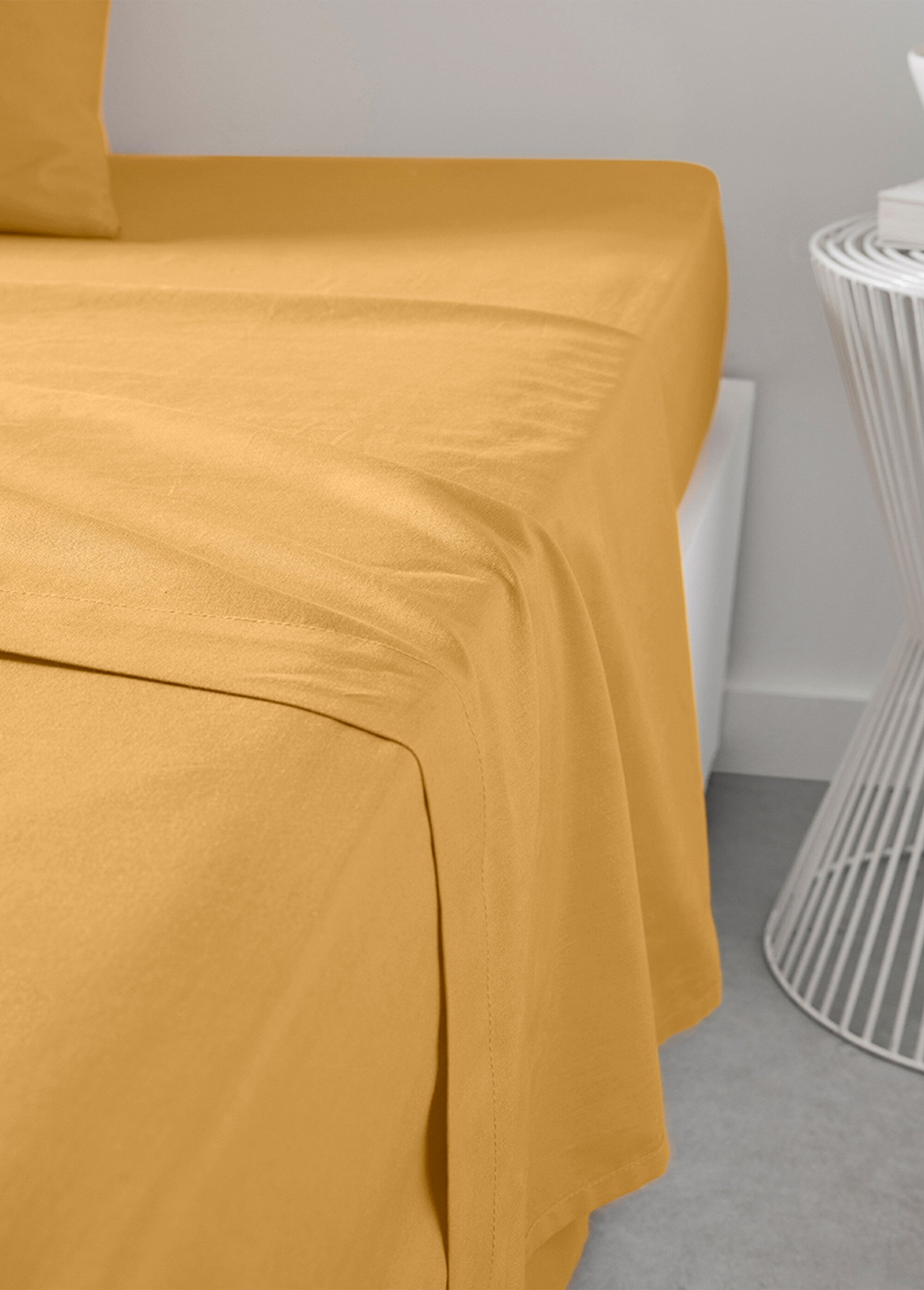 Drap plat coton uni Marron REMI-DP DE1