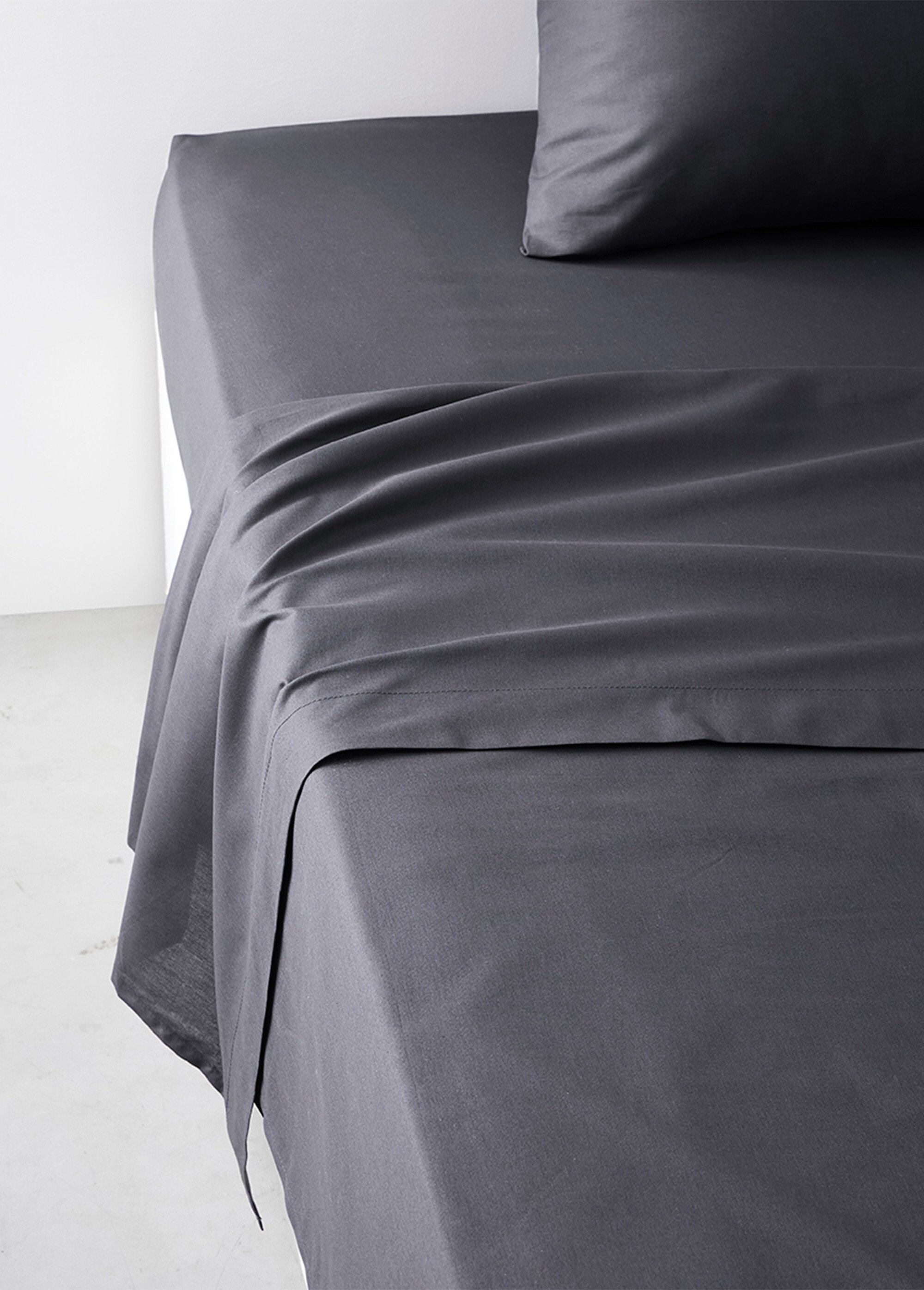 Drap plat coton uni