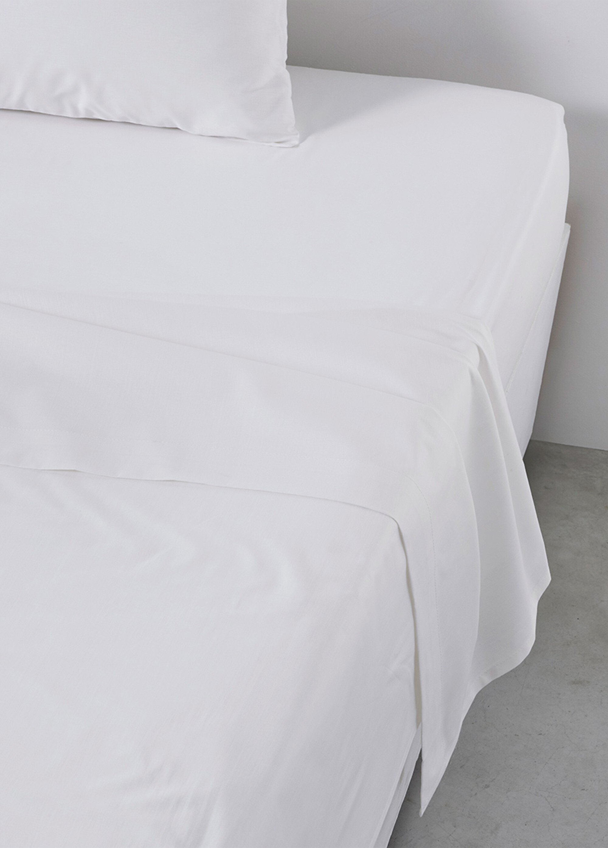 Drap plat coton uni Blanc REMI-DP DE1