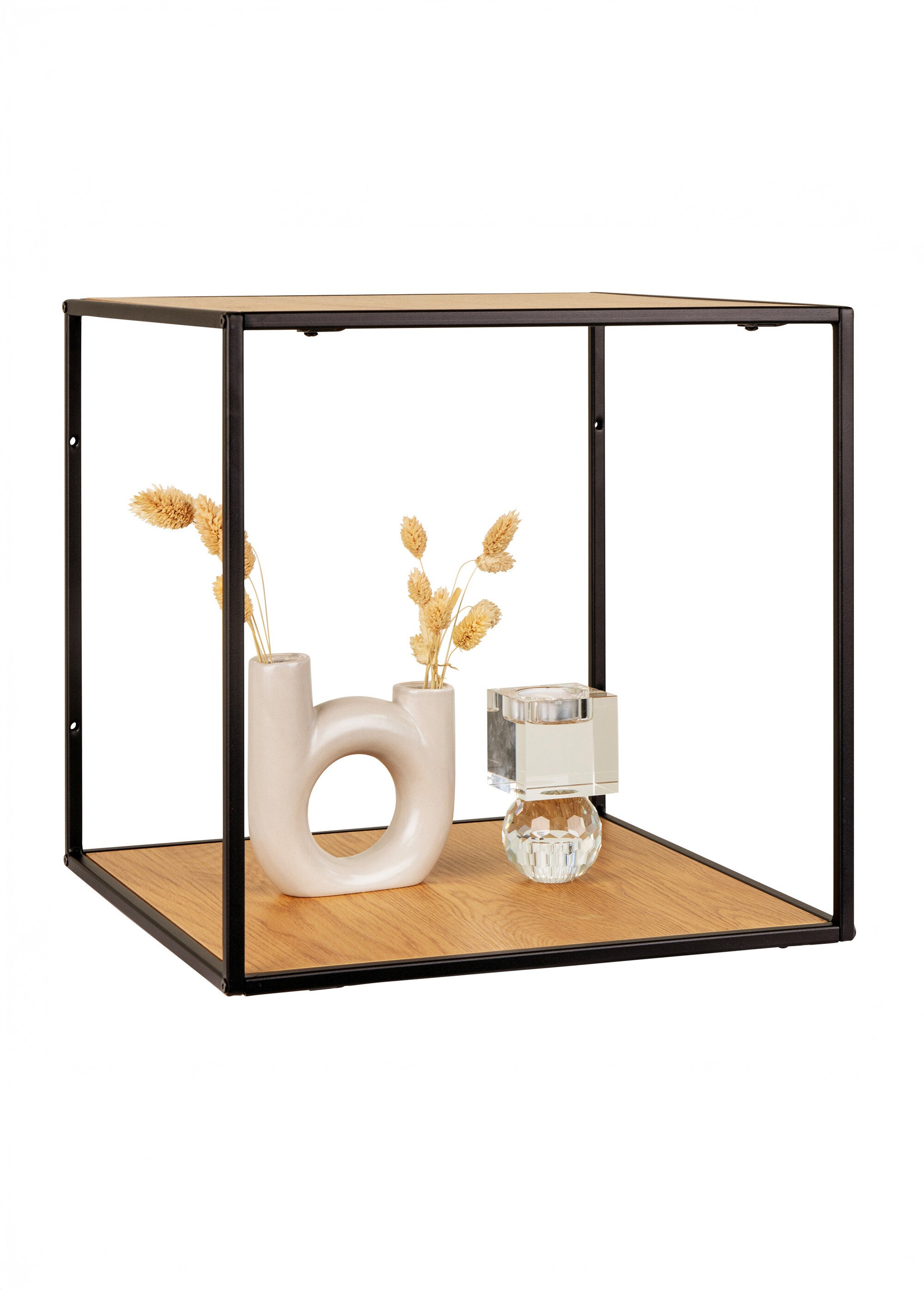 Etagère à fixer chêne, structure acier BEIGE HN-4282245 DE2
