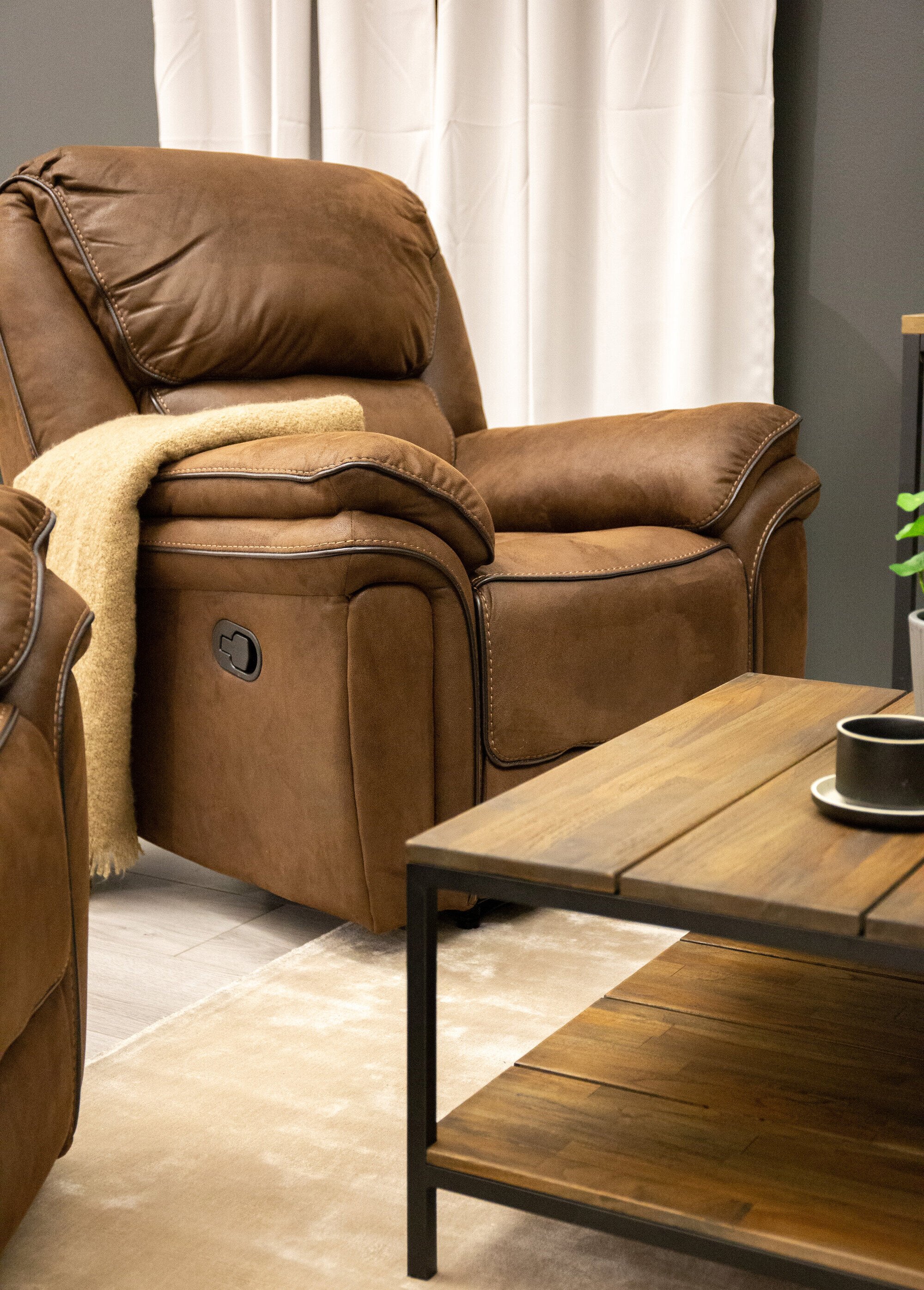 Fauteuil relax inclinable confort 1M MARRON VEN-16612-157 SI1