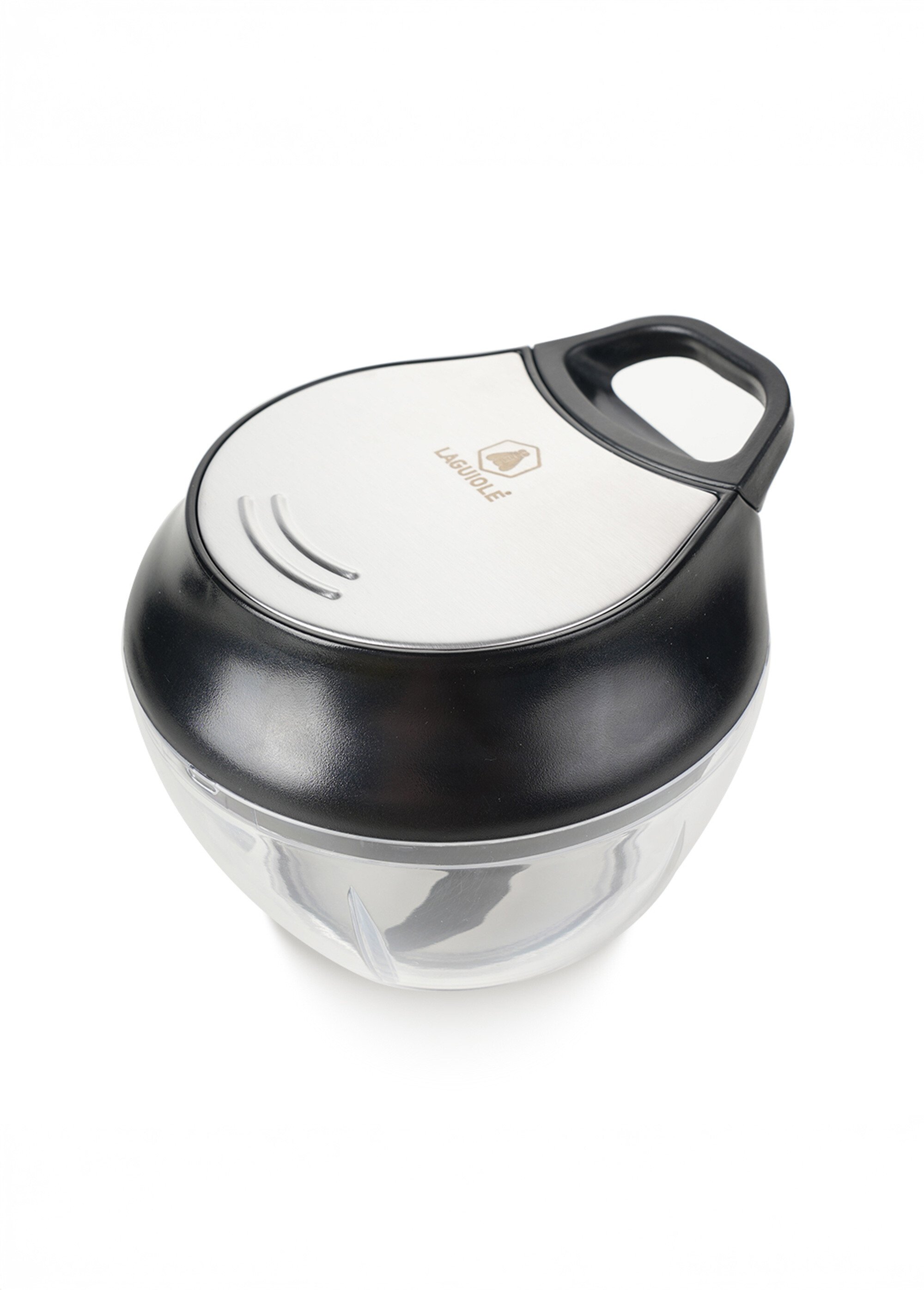 Hachoir mécanique inox + couvercle conservation Noir 9260020 DE1