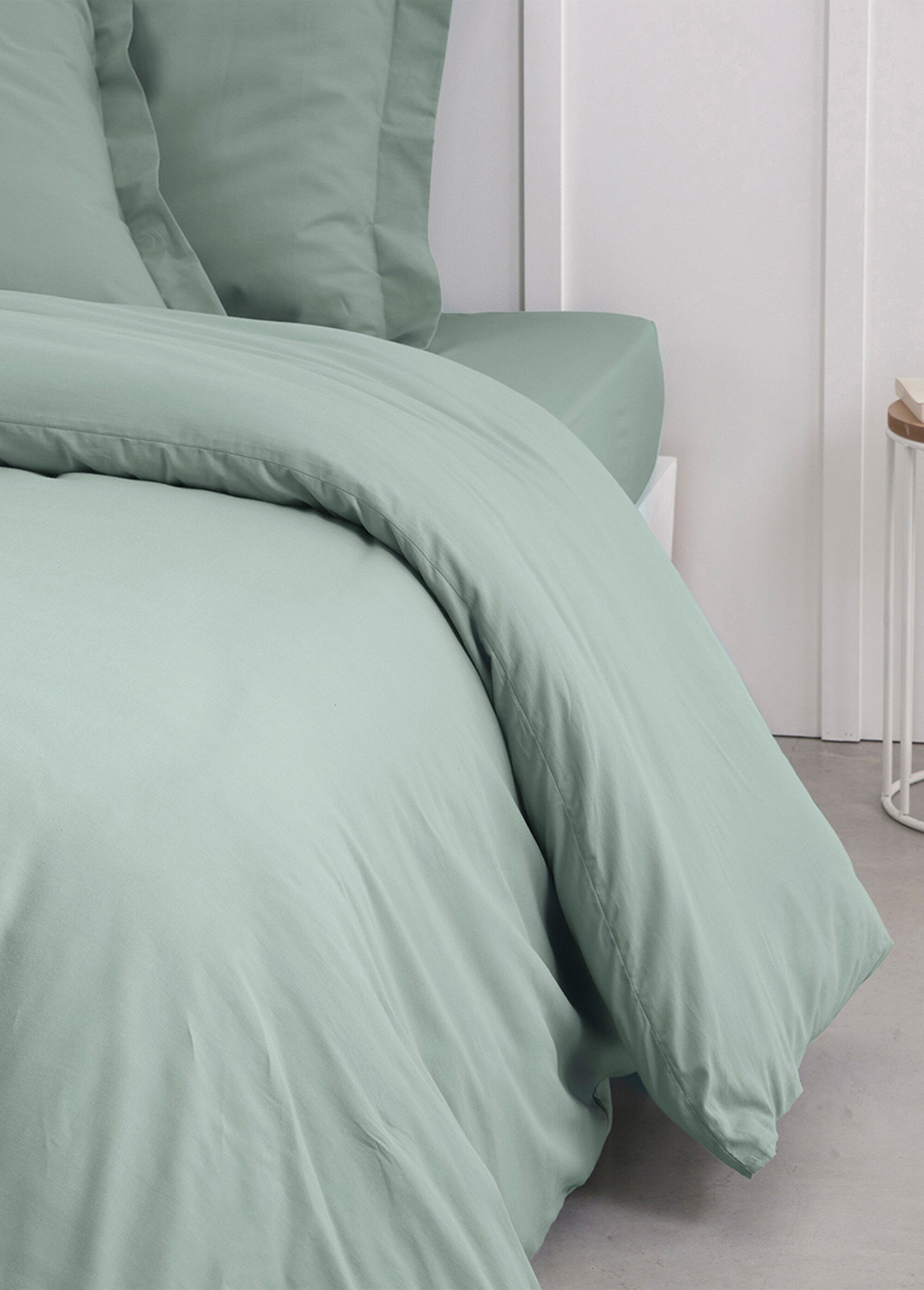 Housse de couette coton uni Vert REMI-HC DE2