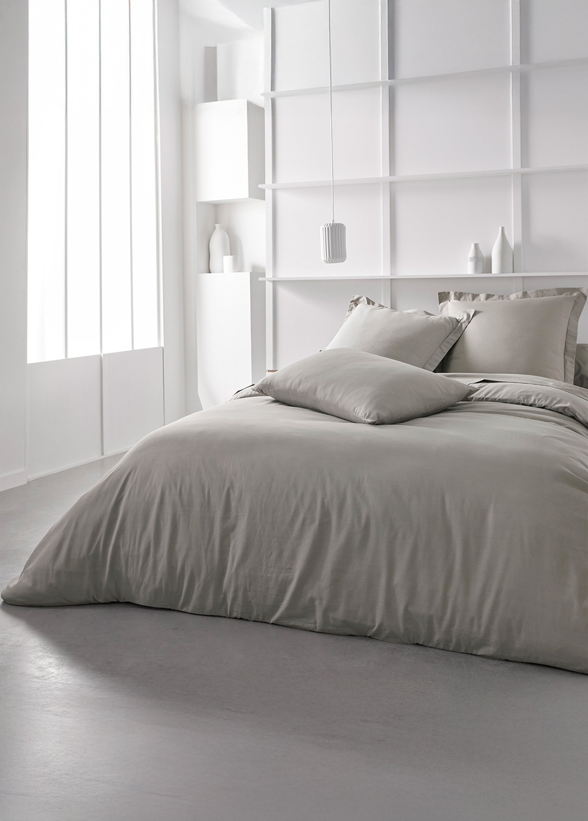 Housse de couette coton uni