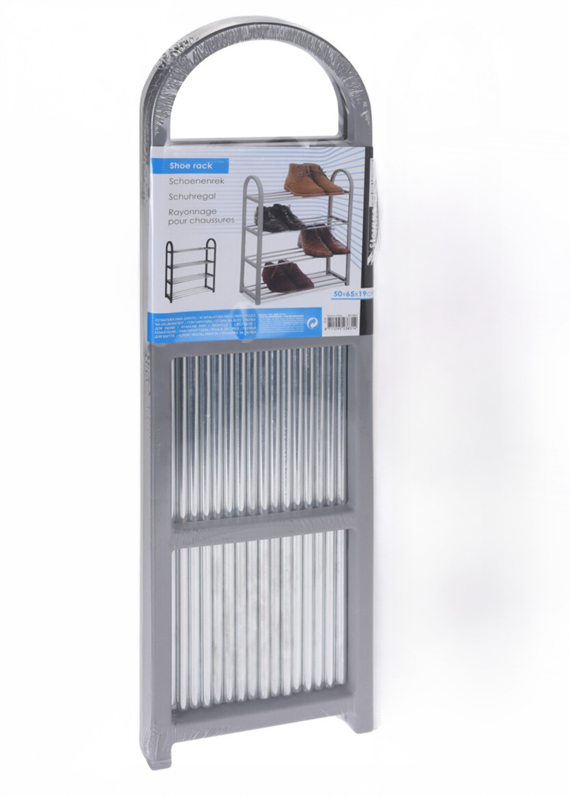 Meuble à chaussures en métal, 4 niveaux