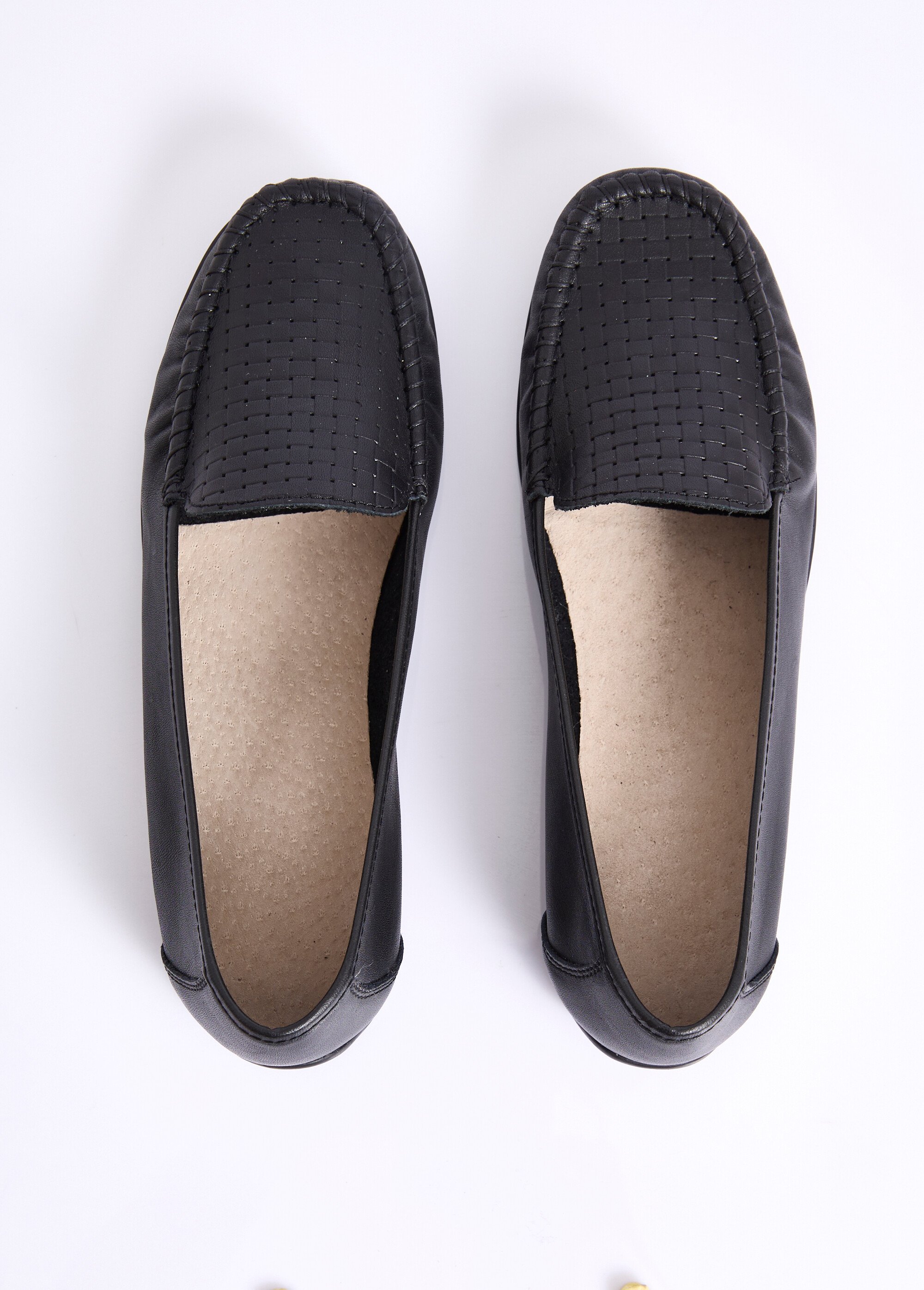 Mocassins souples largeur confort cuir Femme Noir OLWEN OV1