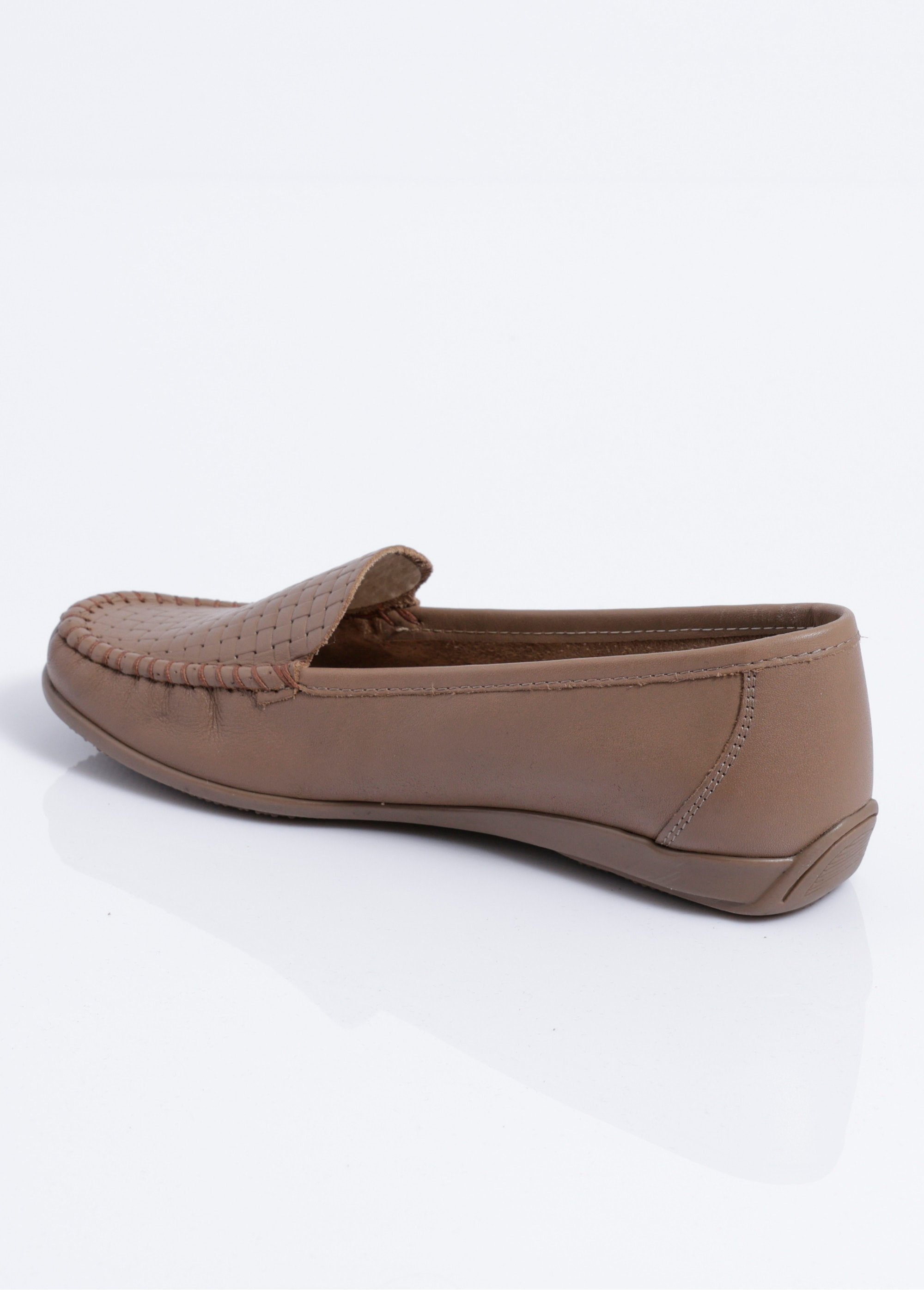 Mocassins souples largeur confort cuir Femme Marron OLWEN DO1