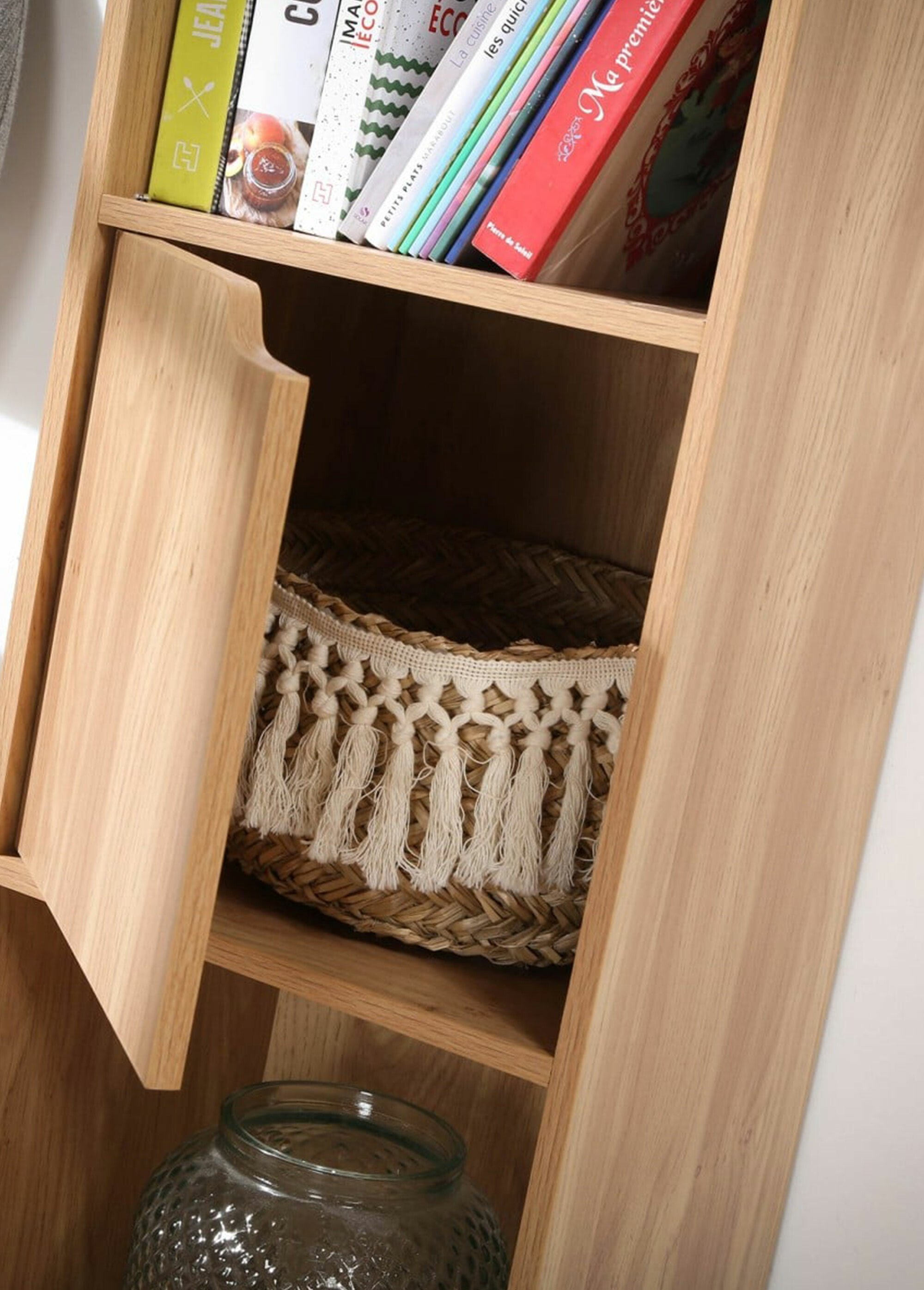 MODU Meuble colonne 3 cases + 1 porte MARRON CAL-11450133 DE2