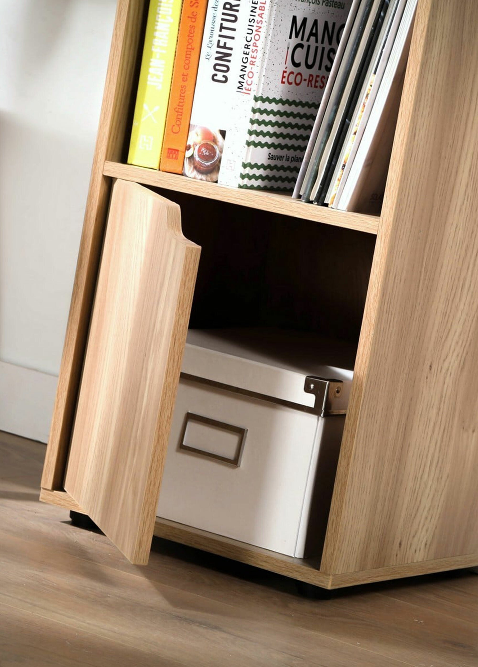 MODU Meuble colonne 4 cases + 2 portes MARRON CAL-11449133 DE1