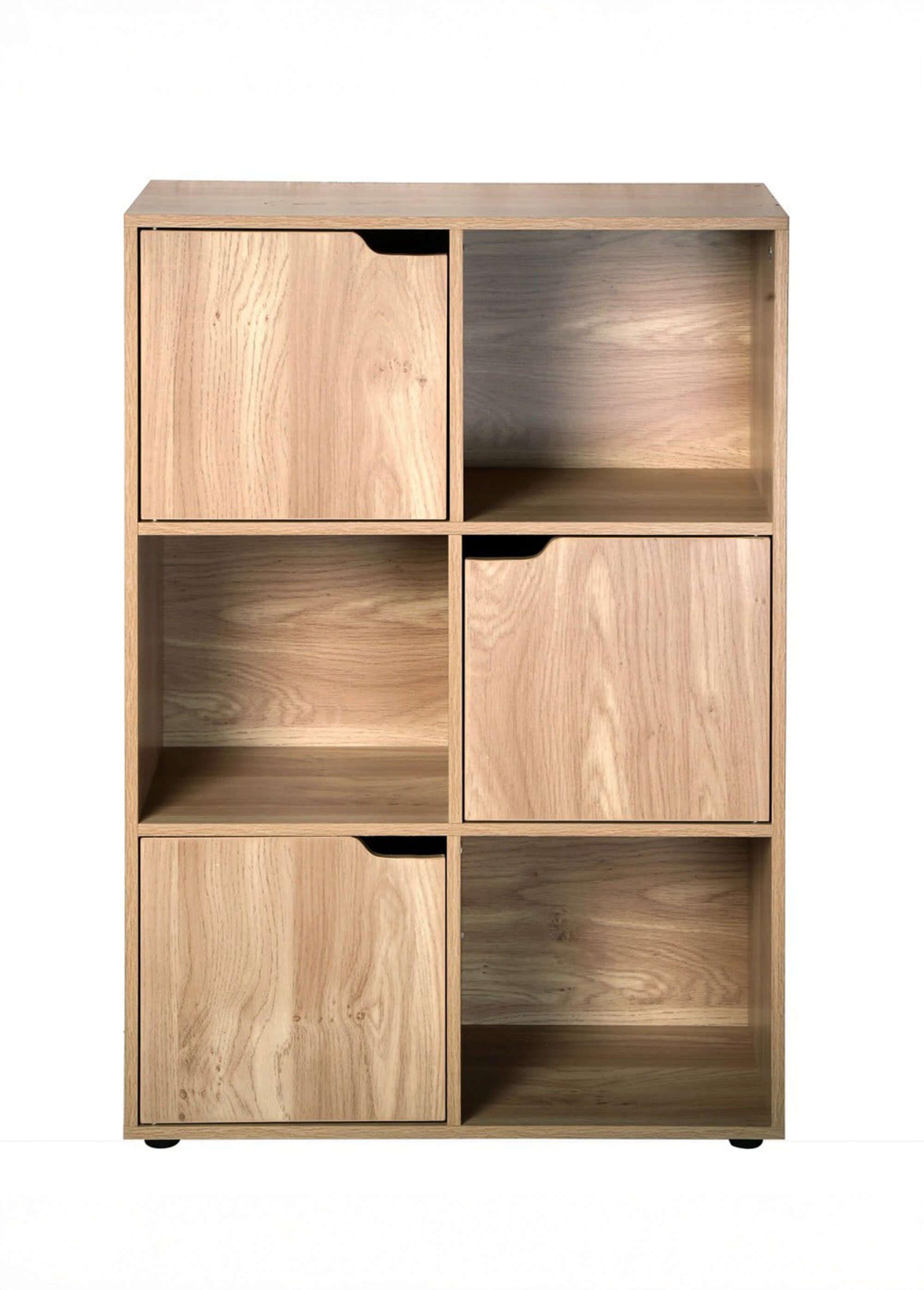 MODU Meuble rangement 6 cases + 3 portes MARRON CAL-11452133 DE1