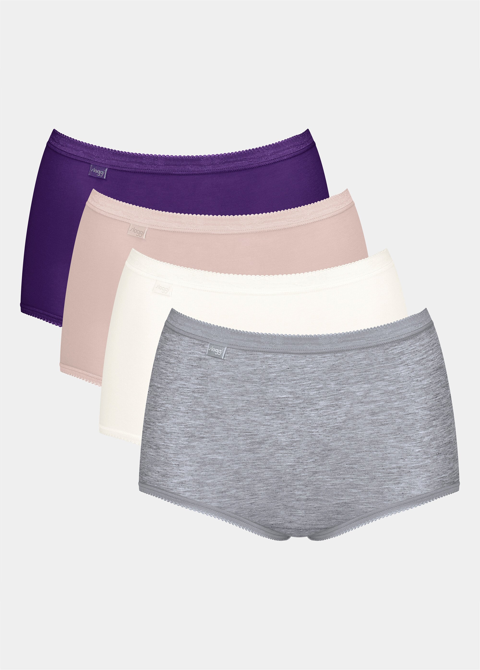 Culotte MAXI basic lot de 3 + 1 gratuite Femme Violet SLOGGI-MAXI-4 LO1