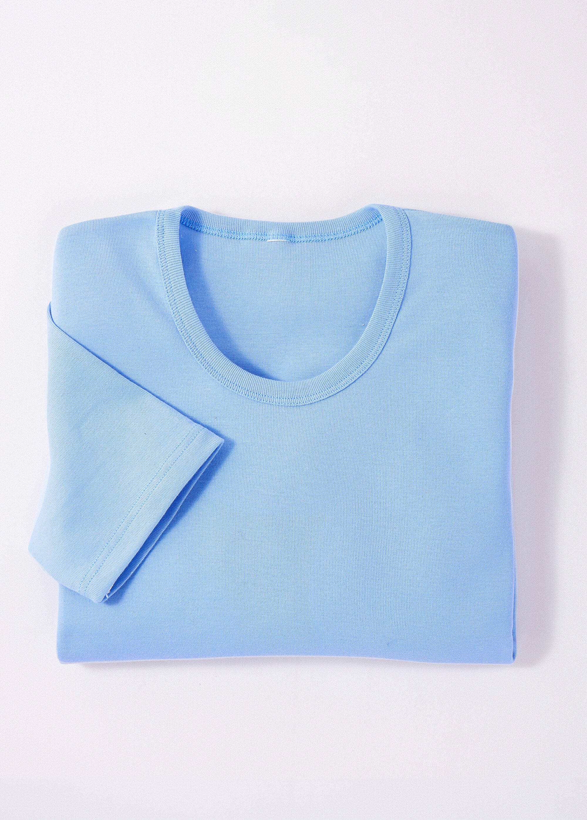 T-shirts avec col rond et dos couvrant Homme Bleu INEDIT AP1