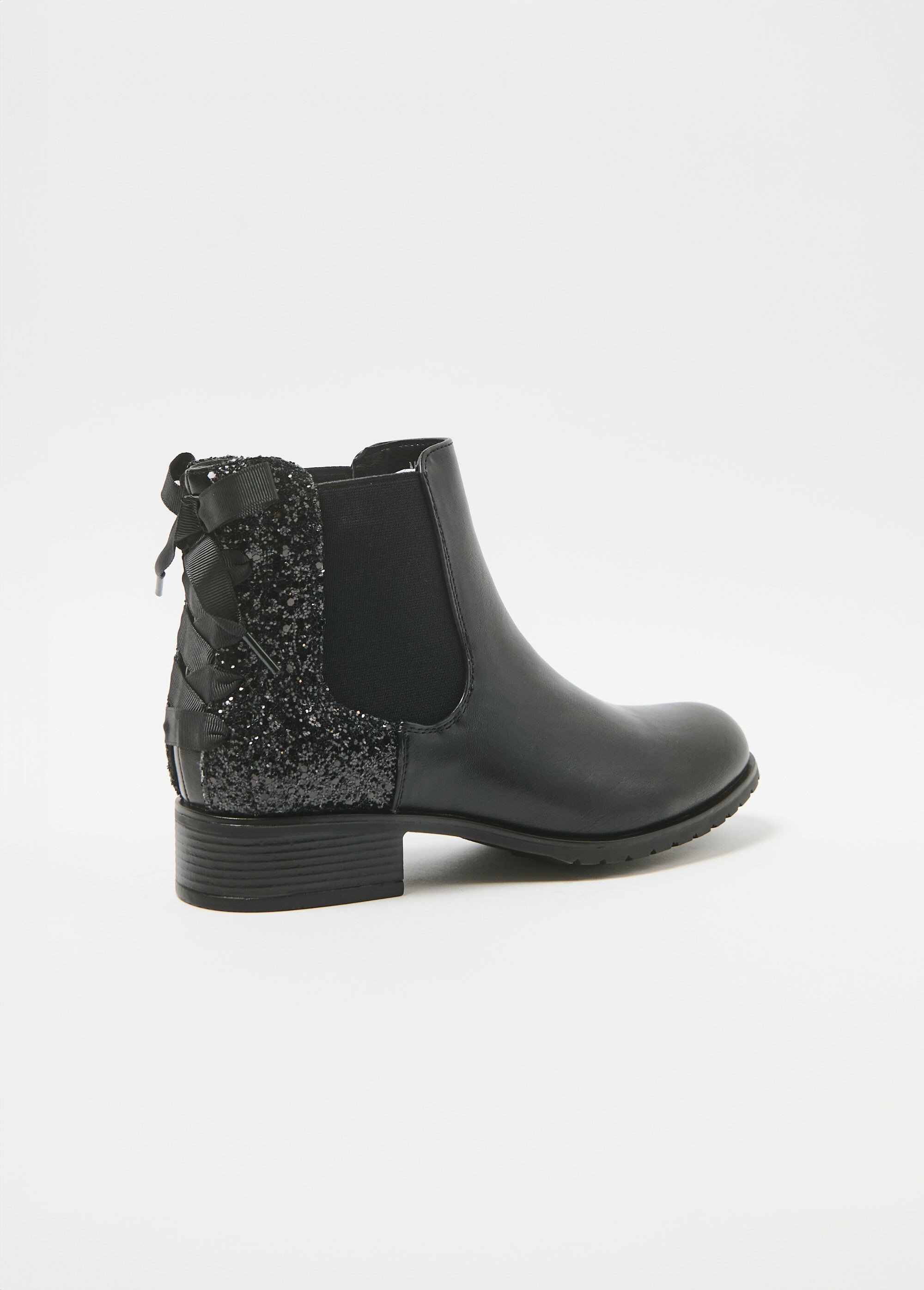 Bottines Noires Bottines Noeud Boots Chelsea Talon Fantaisie Avec