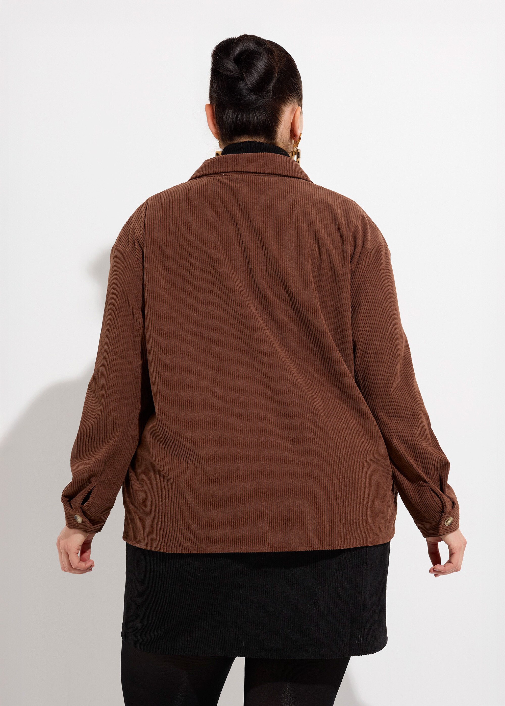 Chemise en velours grosses cotes