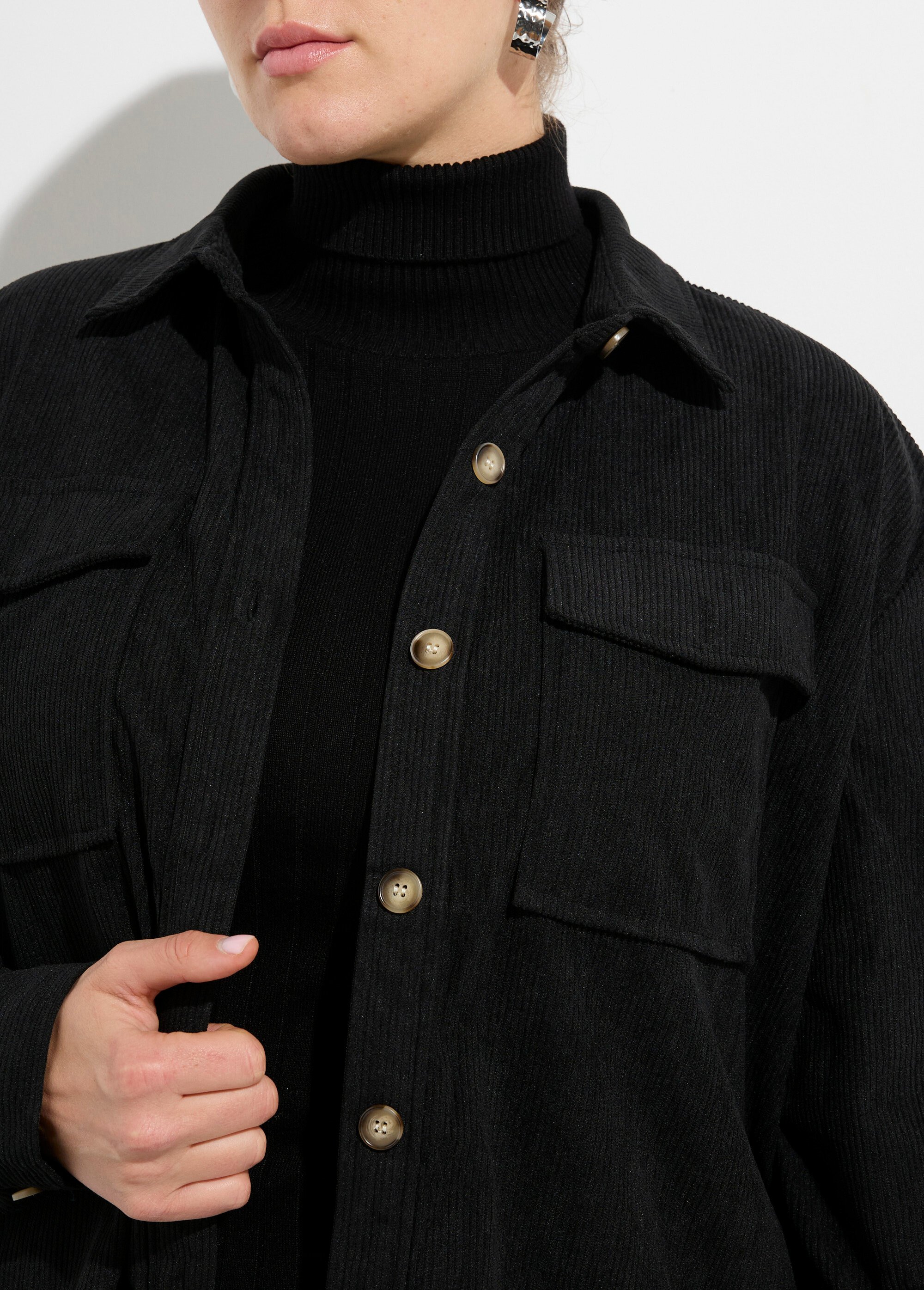 Chemise en velours grosses cotes