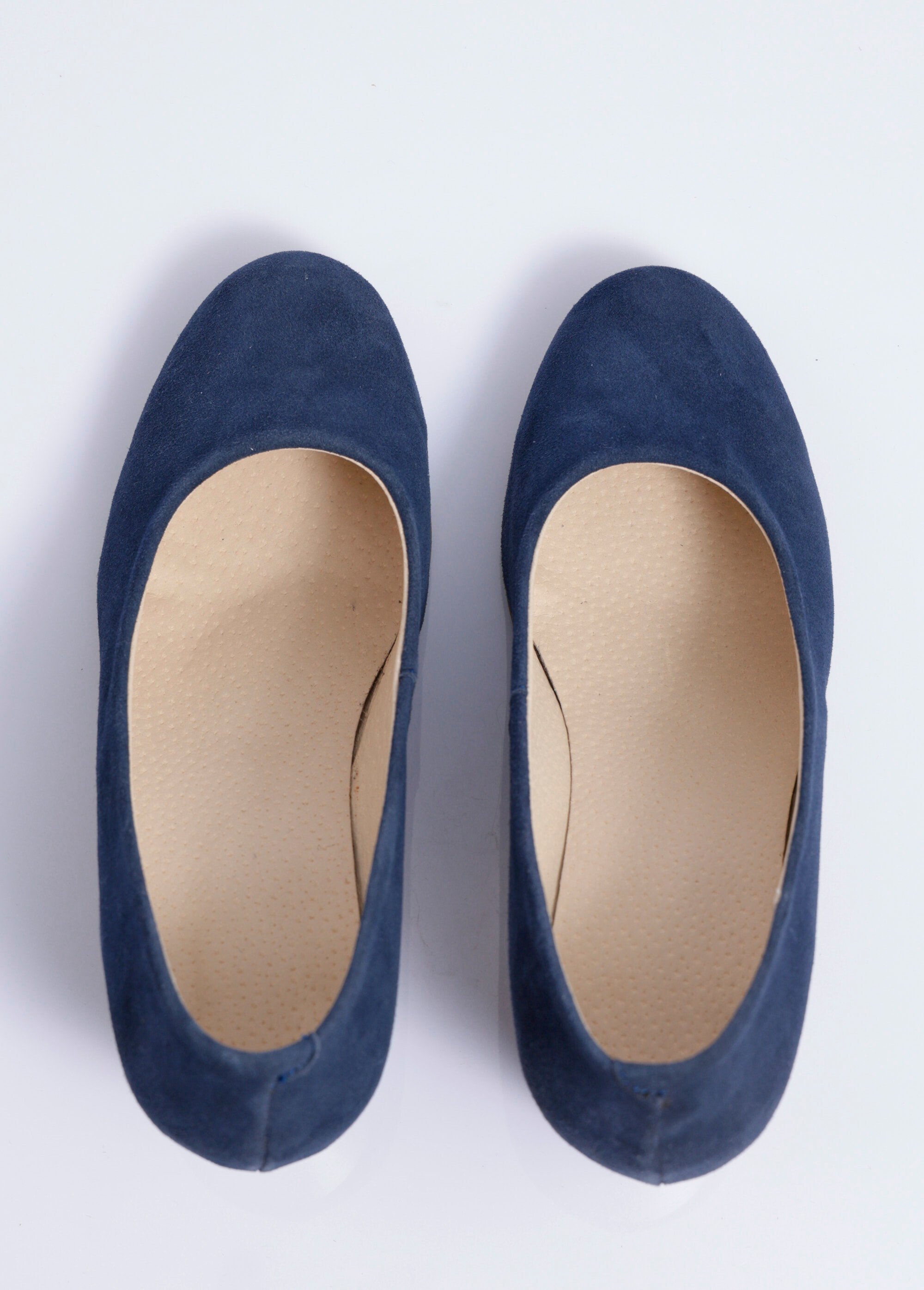 Escarpin largeur confort cuir velours bout rond Femme Bleu ODAGE OV1