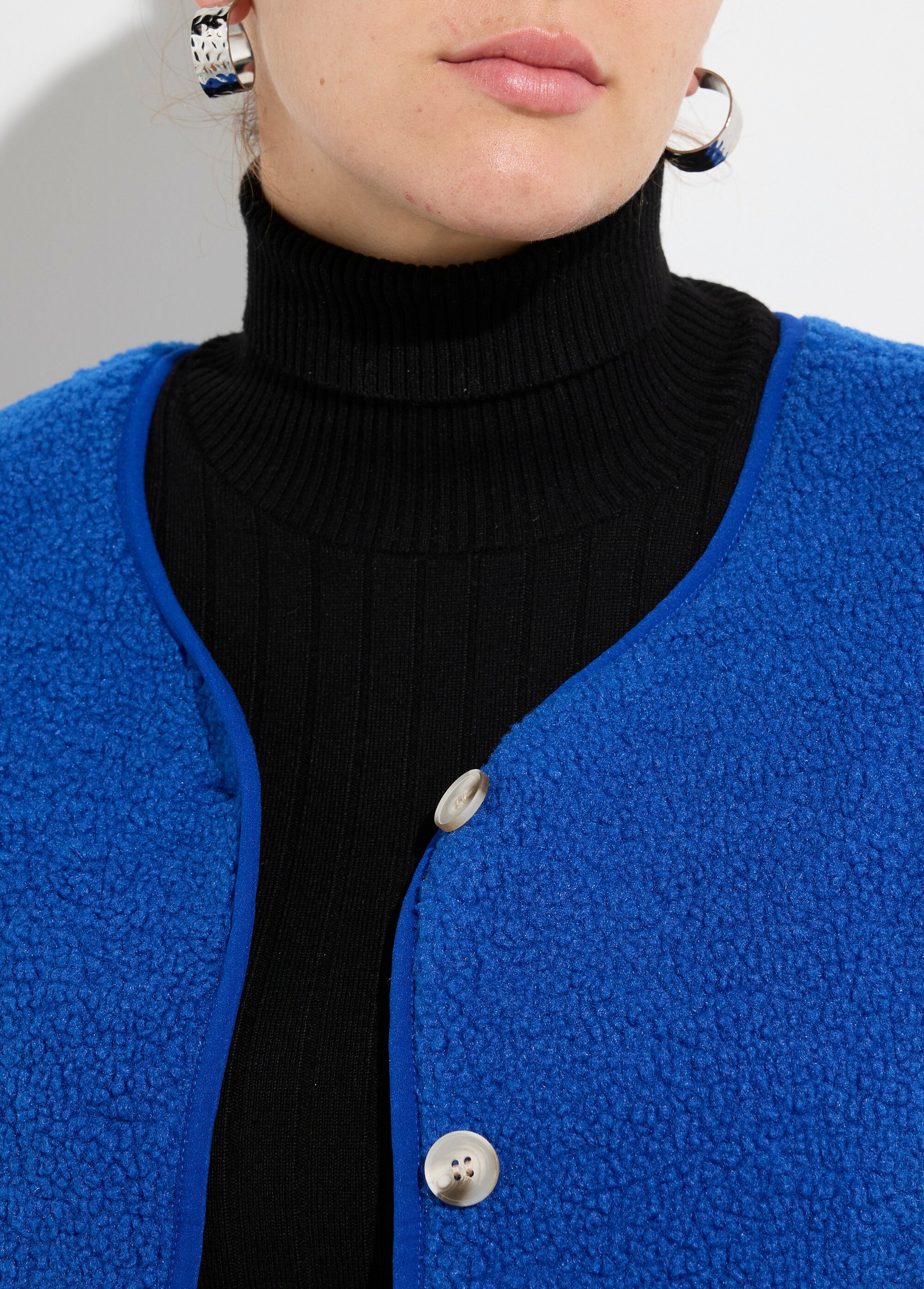 Gilet de berger sans manches, sherpa uni