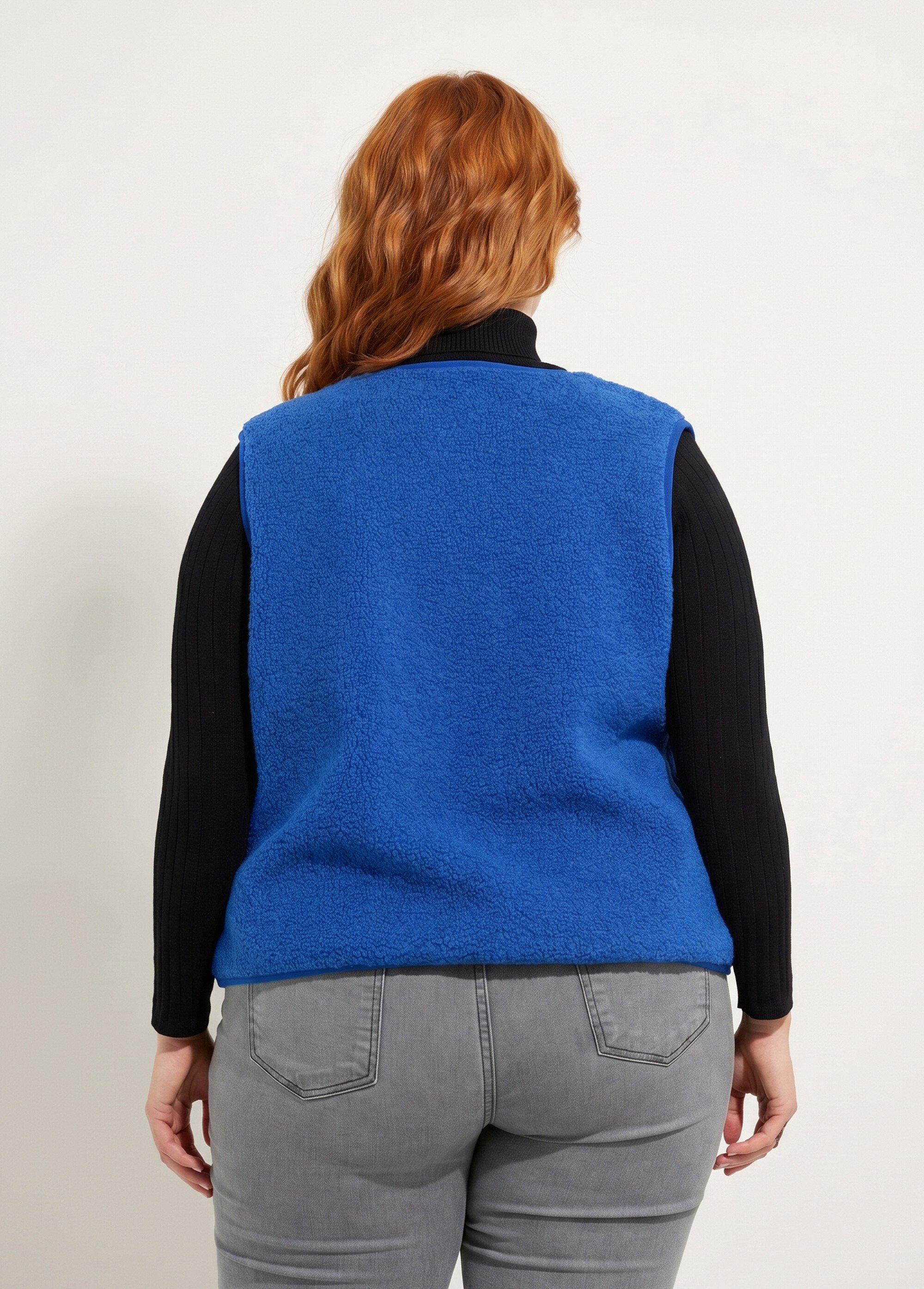 Gilet de berger sans manches, sherpa uni