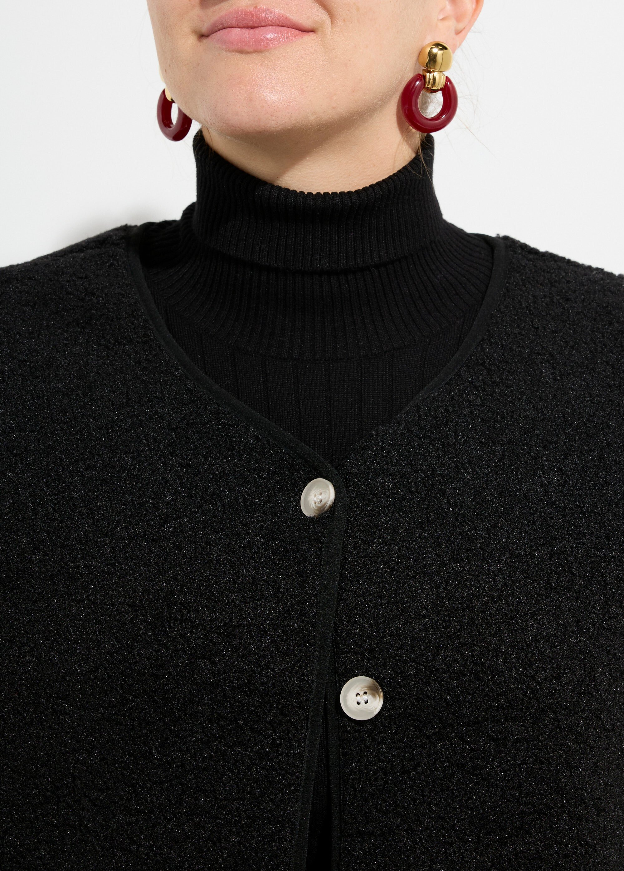 Gilet de berger sans manches, sherpa uni