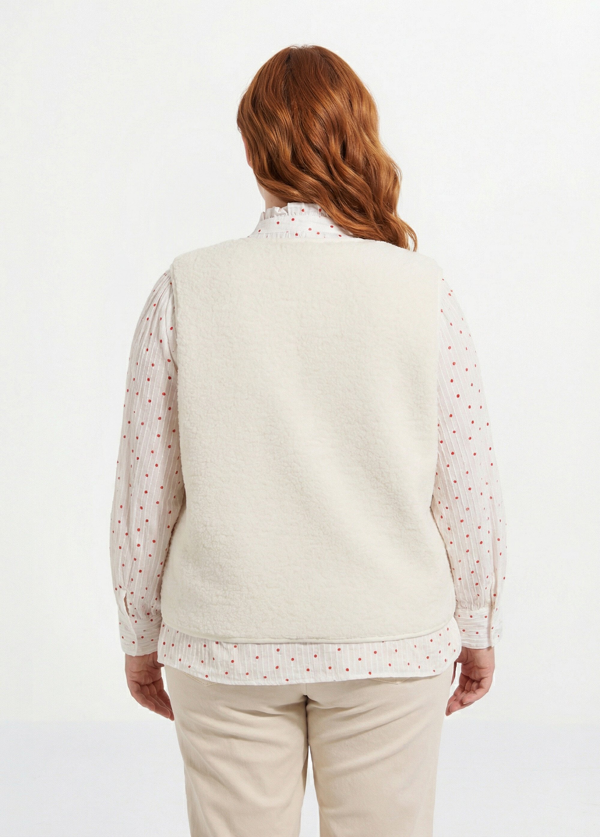 Gilet de berger sans manches, sherpa uni