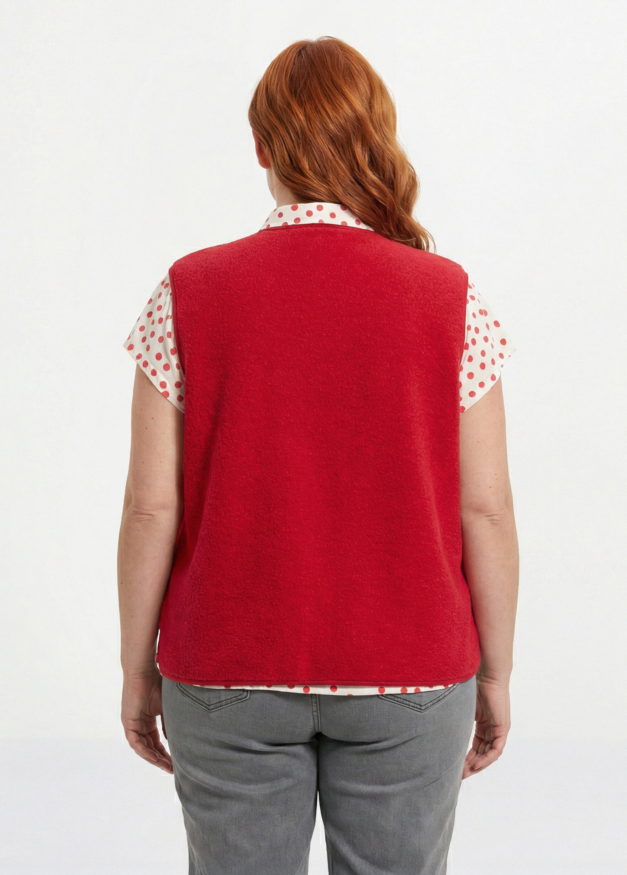 Gilet de berger sans manches, sherpa uni