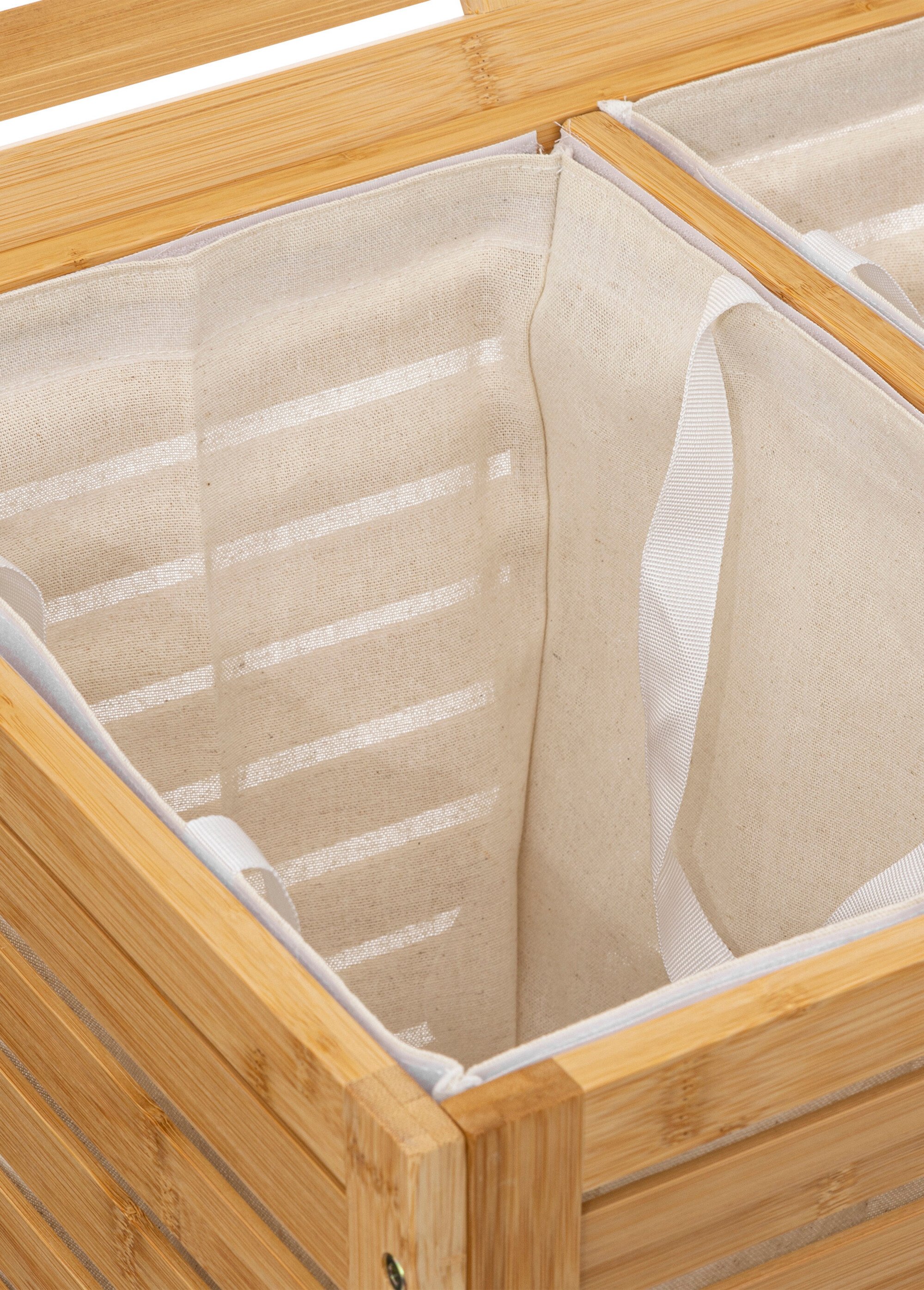 Grand panier à linge 2 compartiments Beige JJA-160823A DE2