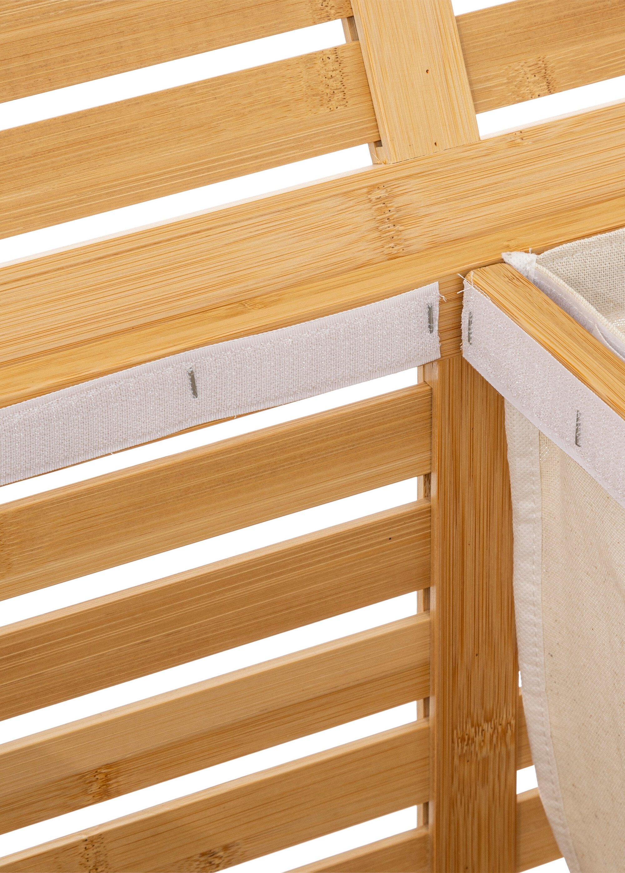 Grand panier à linge 2 compartiments Beige JJA-160823A DE3