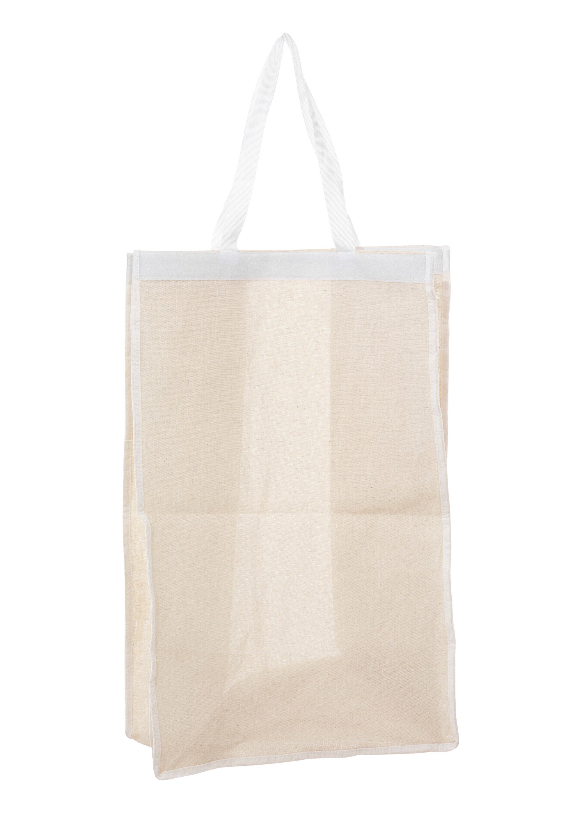 Grand panier à linge 2 compartiments Beige JJA-160823A DE4