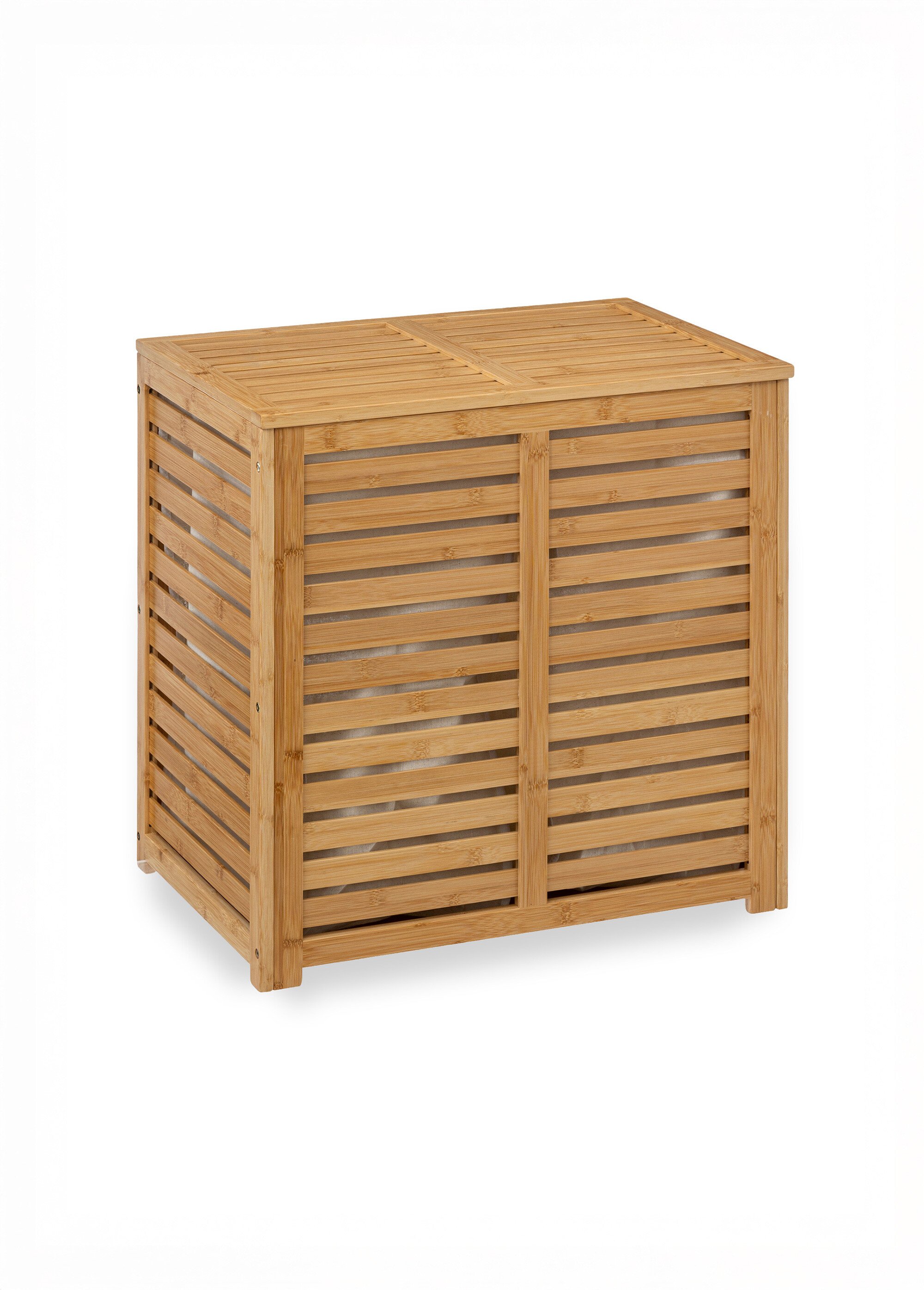 Grand panier à linge 2 compartiments Beige JJA-160823A FA1