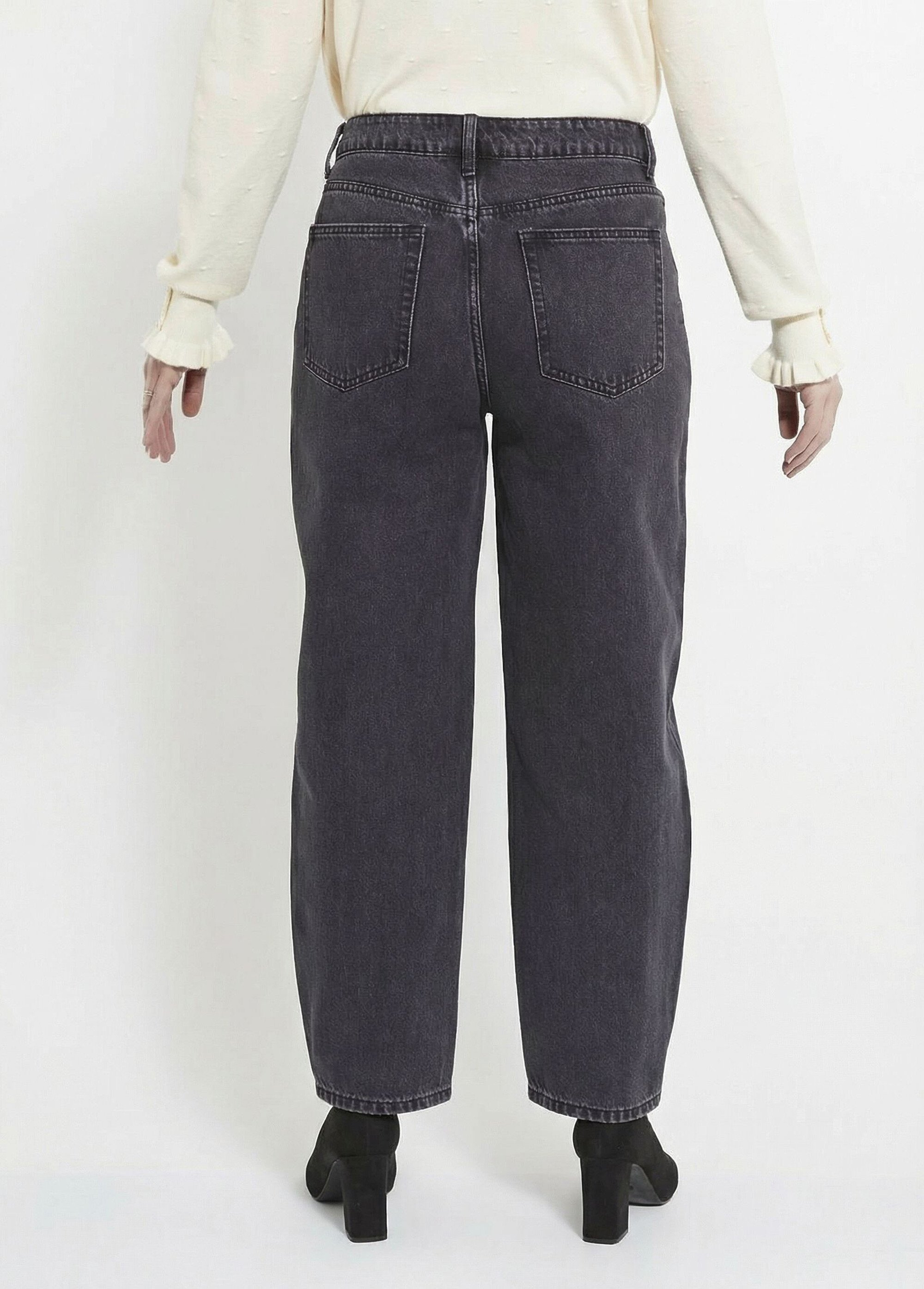 Jean cropped coupe balloon, bas resserré