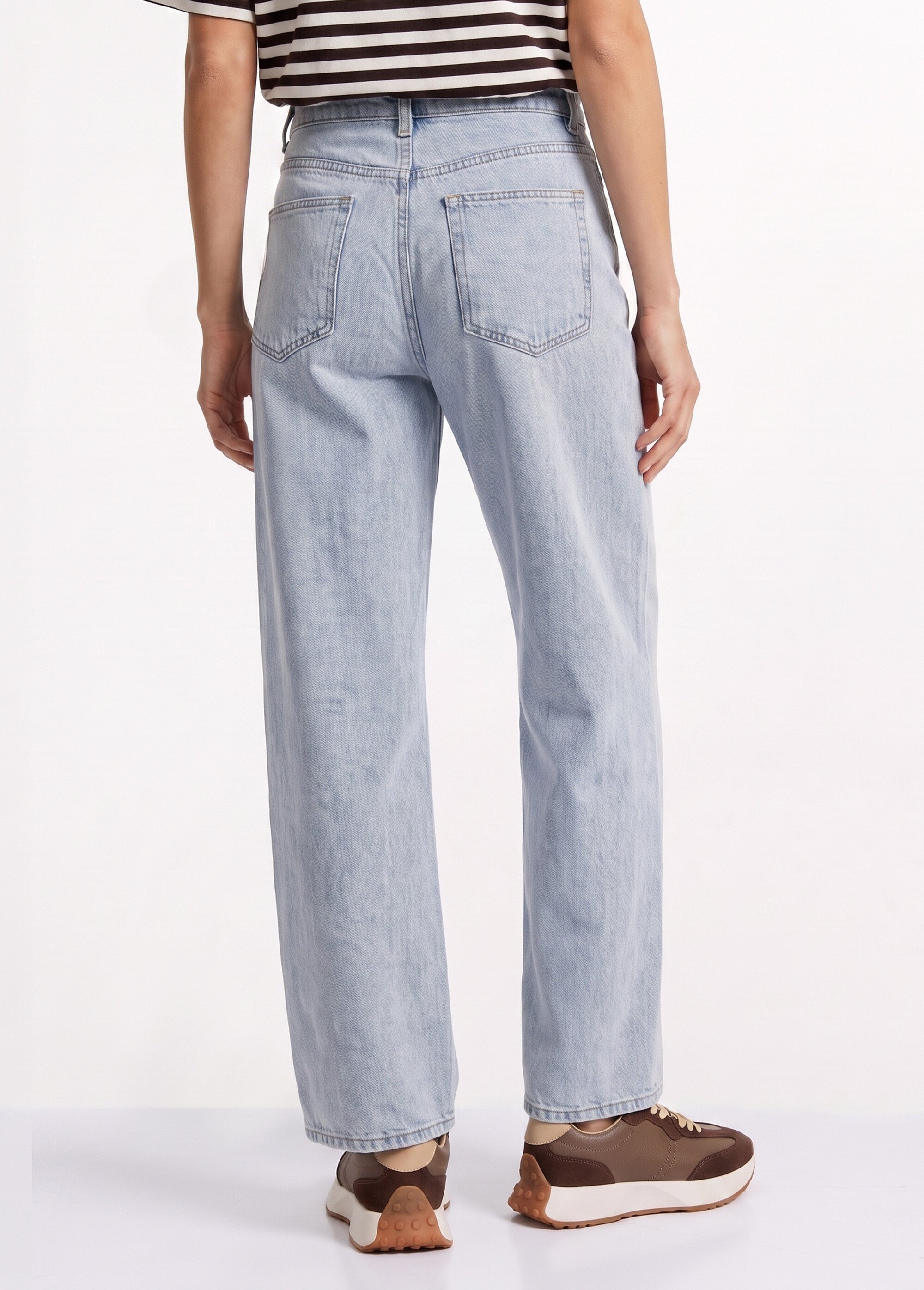 Jean cropped coupe balloon, bas resserré Femme BLEACH OR-JD611 DO1