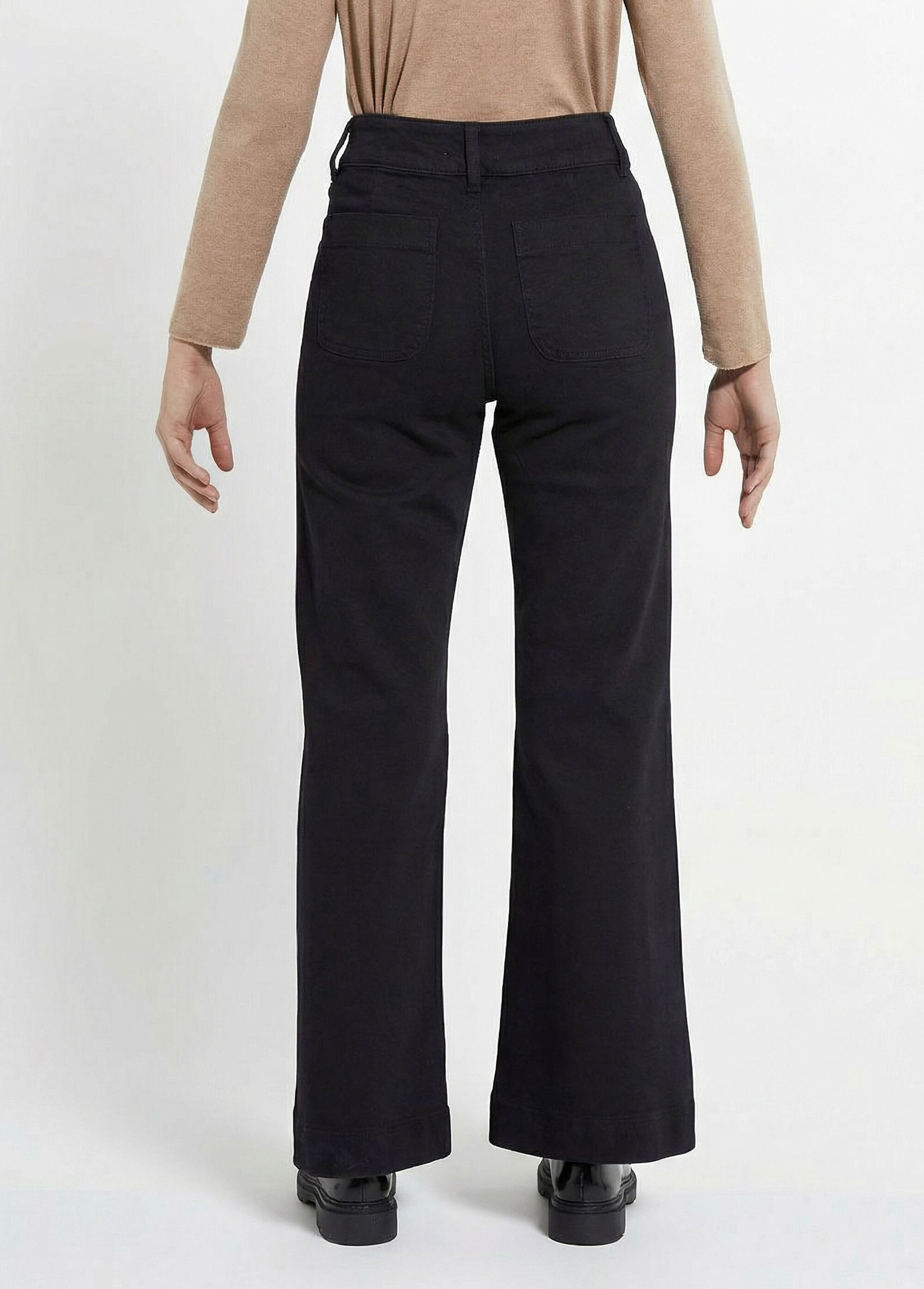 Jean évasé coupe flare, spécial GRANDE Femme Noir OR-JD381 DO1