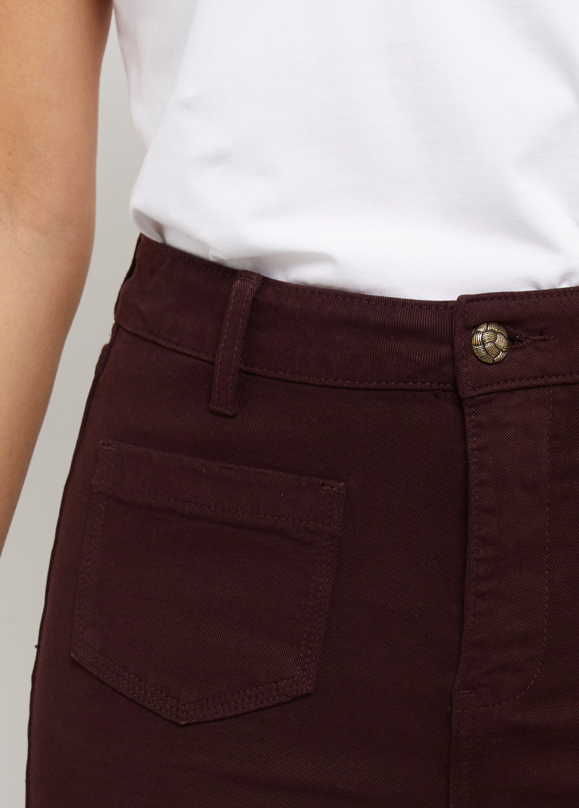 Jean évasé coupe large, spécial GRANDE Femme Rouge OR-JD434 DE1