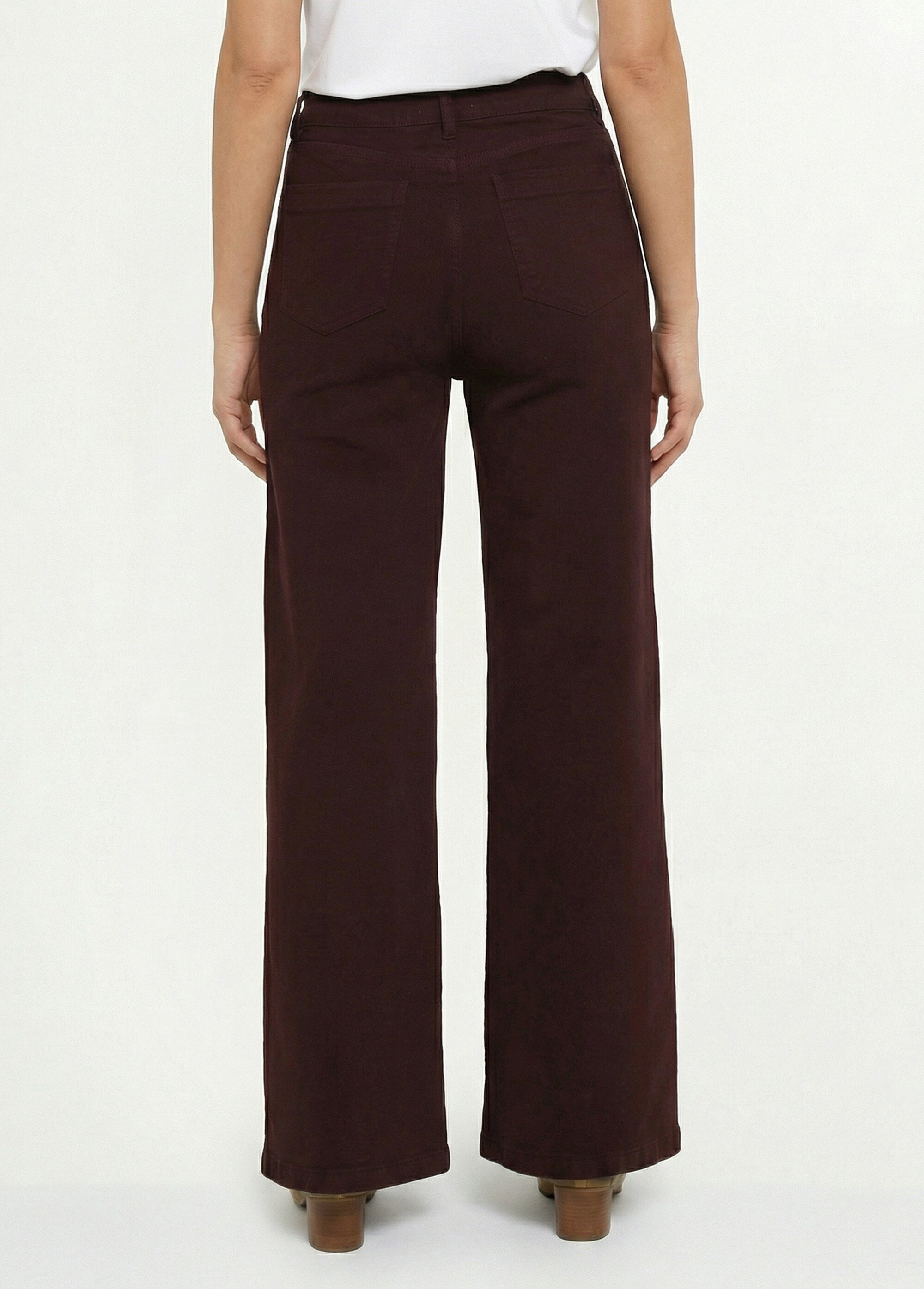 Jean évasé coupe large, spécial GRANDE Femme Rouge OR-JD434 DO1