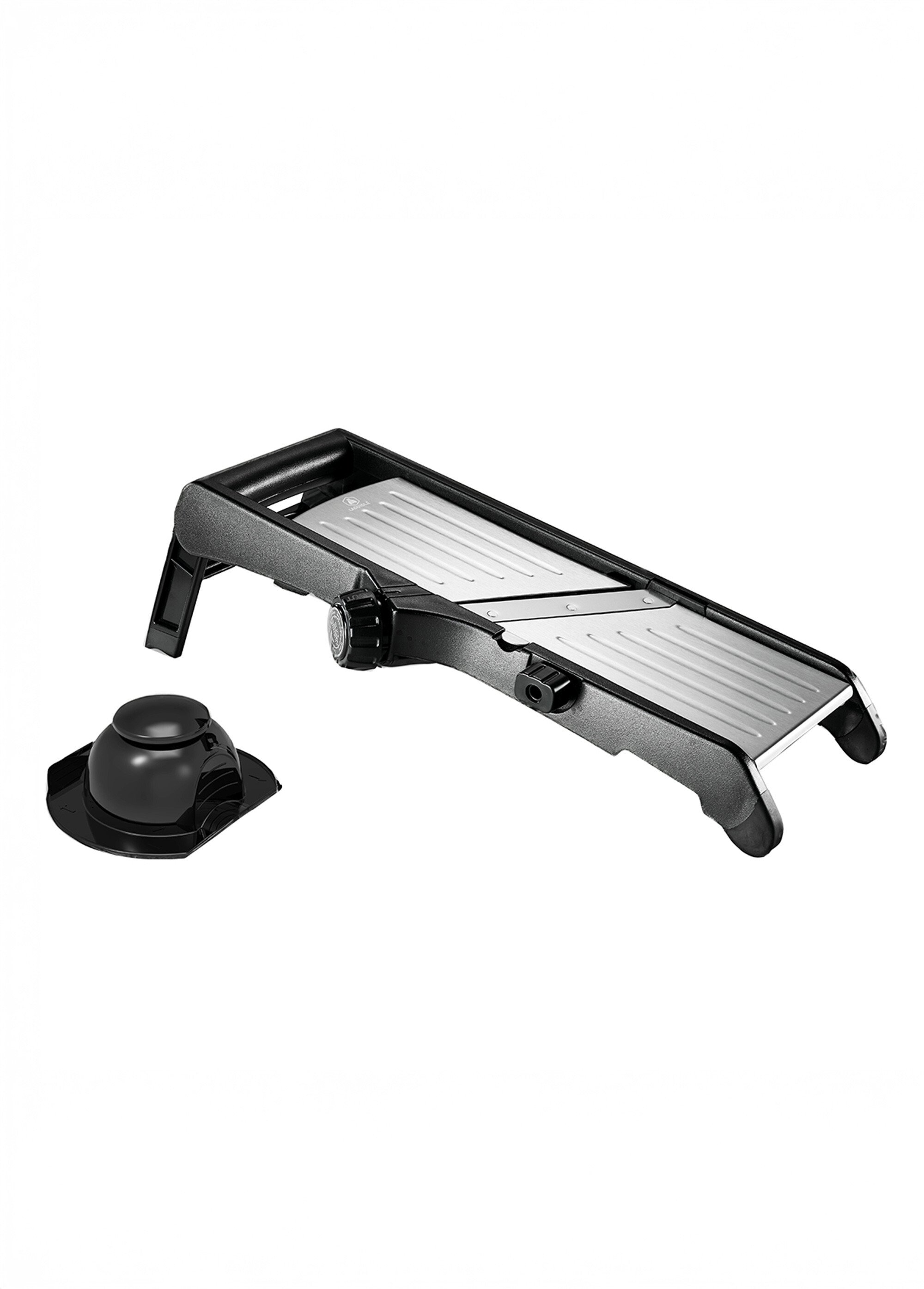 Mandoline 5 lames inox sur pieds + poussoir Noir 9260015 DE1