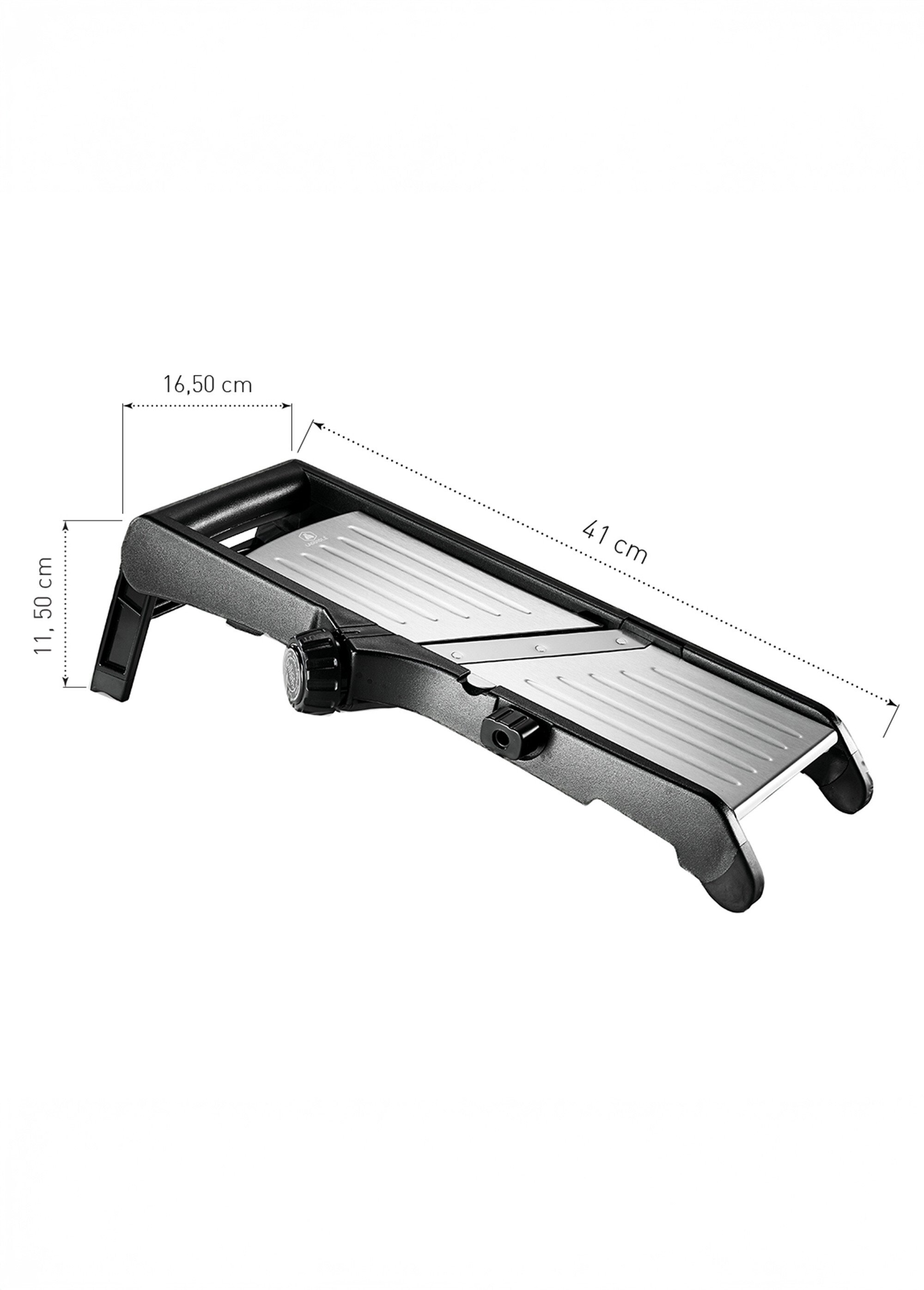 Mandoline 5 lames inox sur pieds + poussoir Noir 9260015 DE2