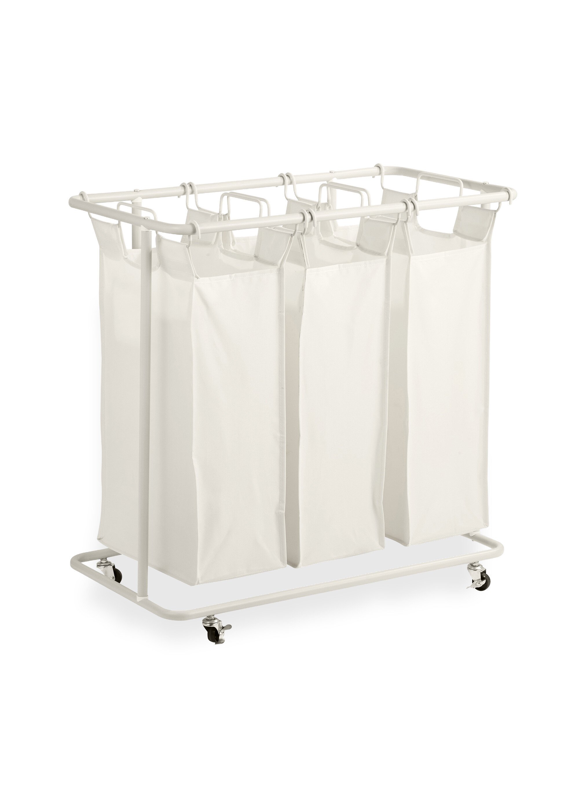 Panier à linge 3 compartiments Blanc JJA-214570 FA1