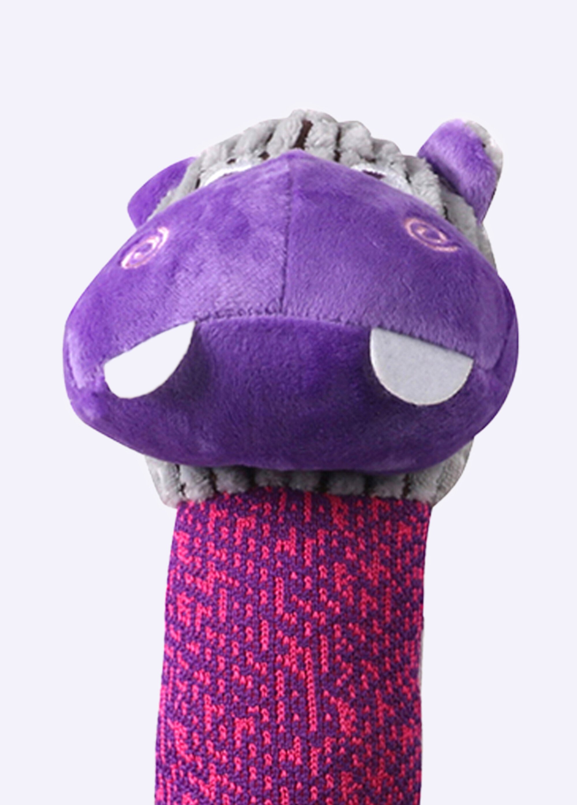 Peluche poignée corde forme tête animal
