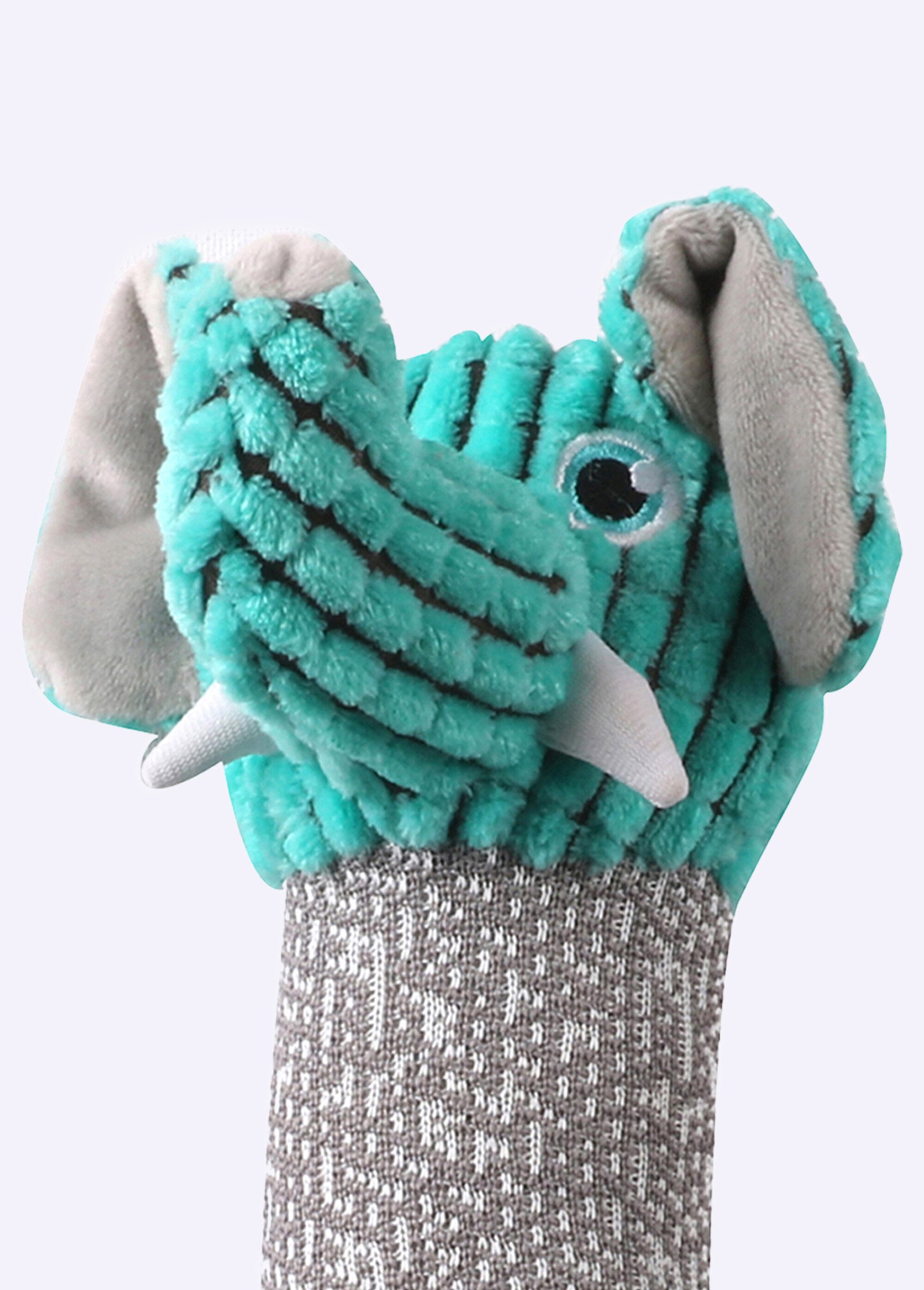 Peluche poignée corde forme tête animal