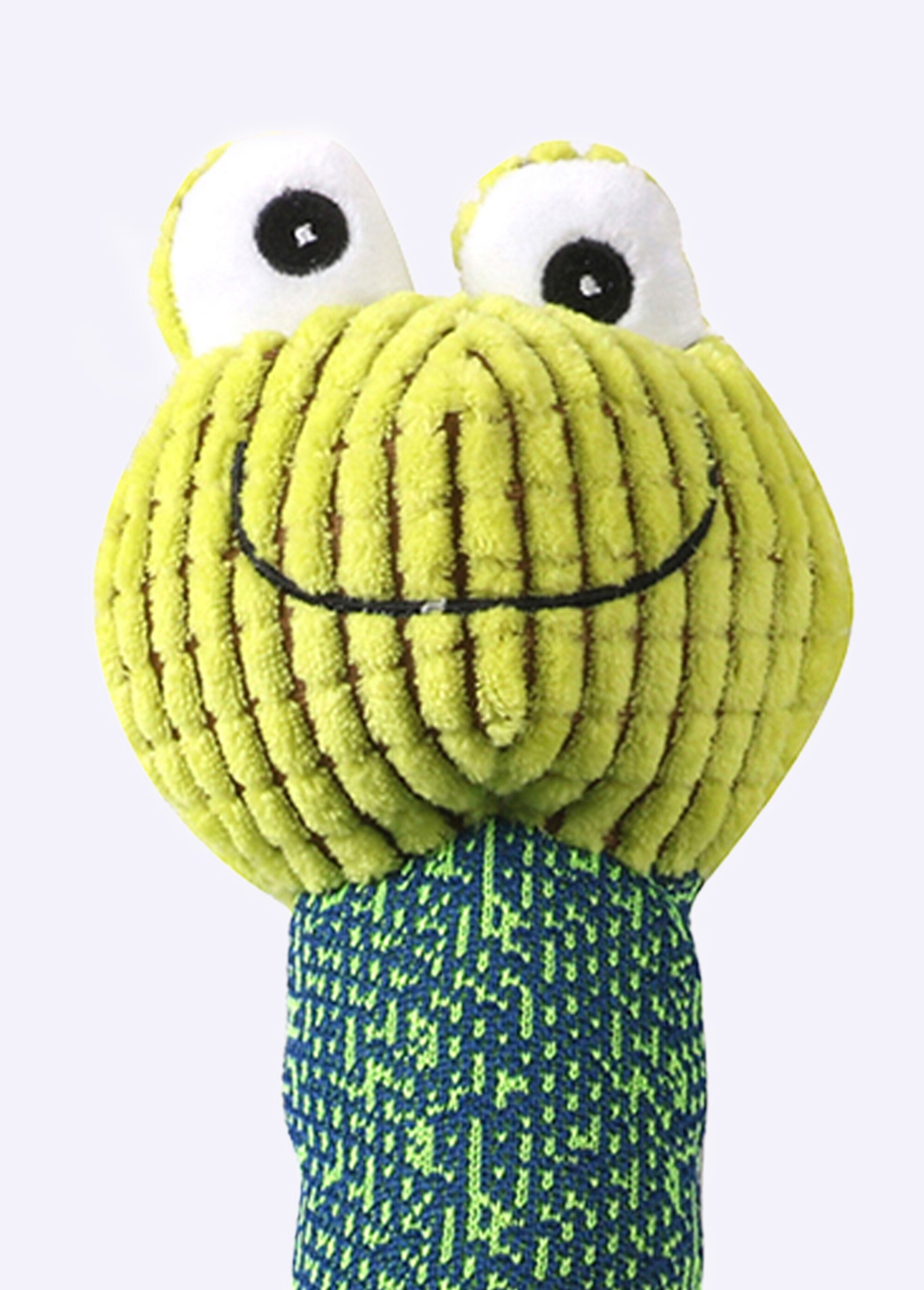 Peluche poignée corde forme tête animal