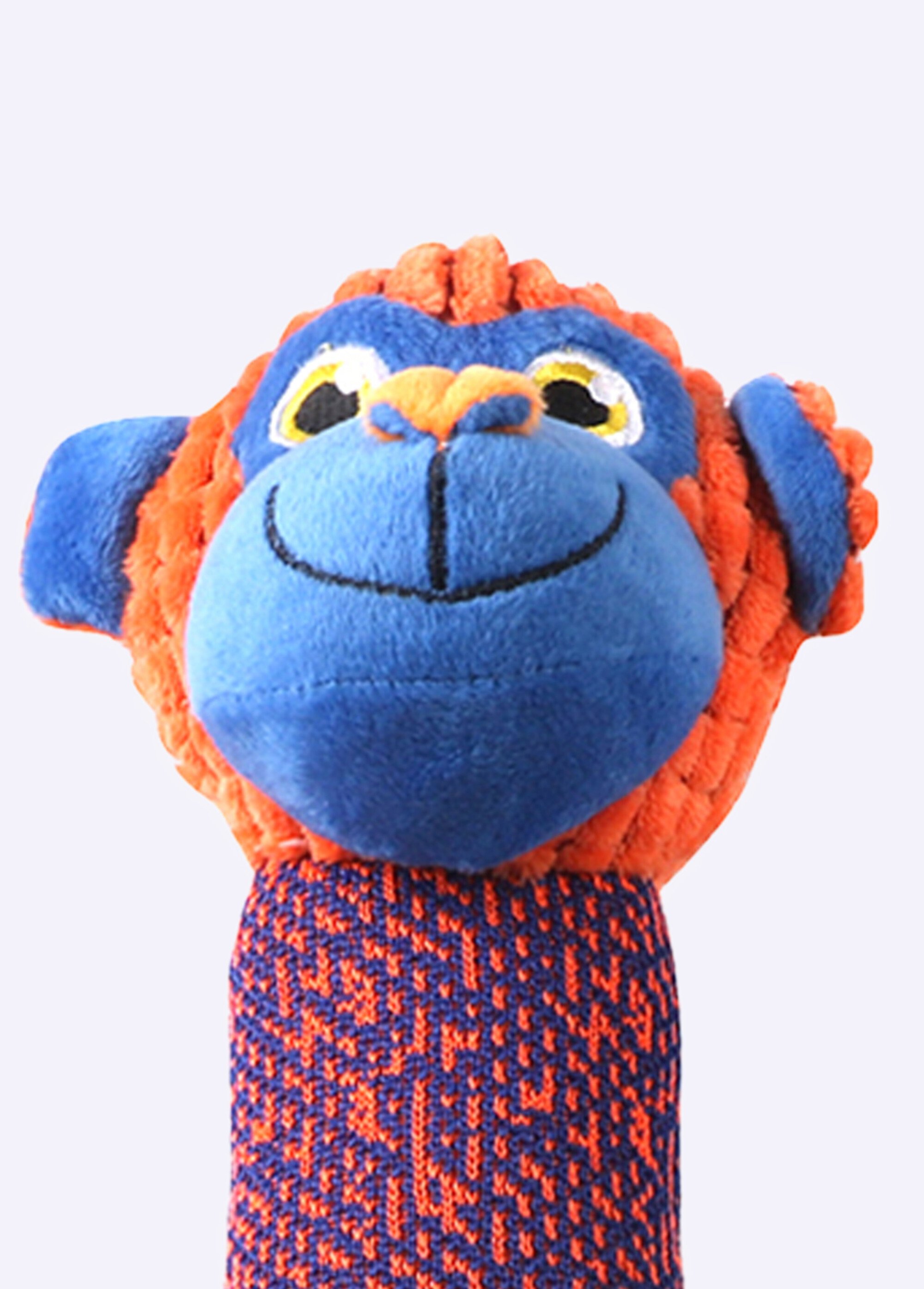 Peluche poignée corde forme tête animal