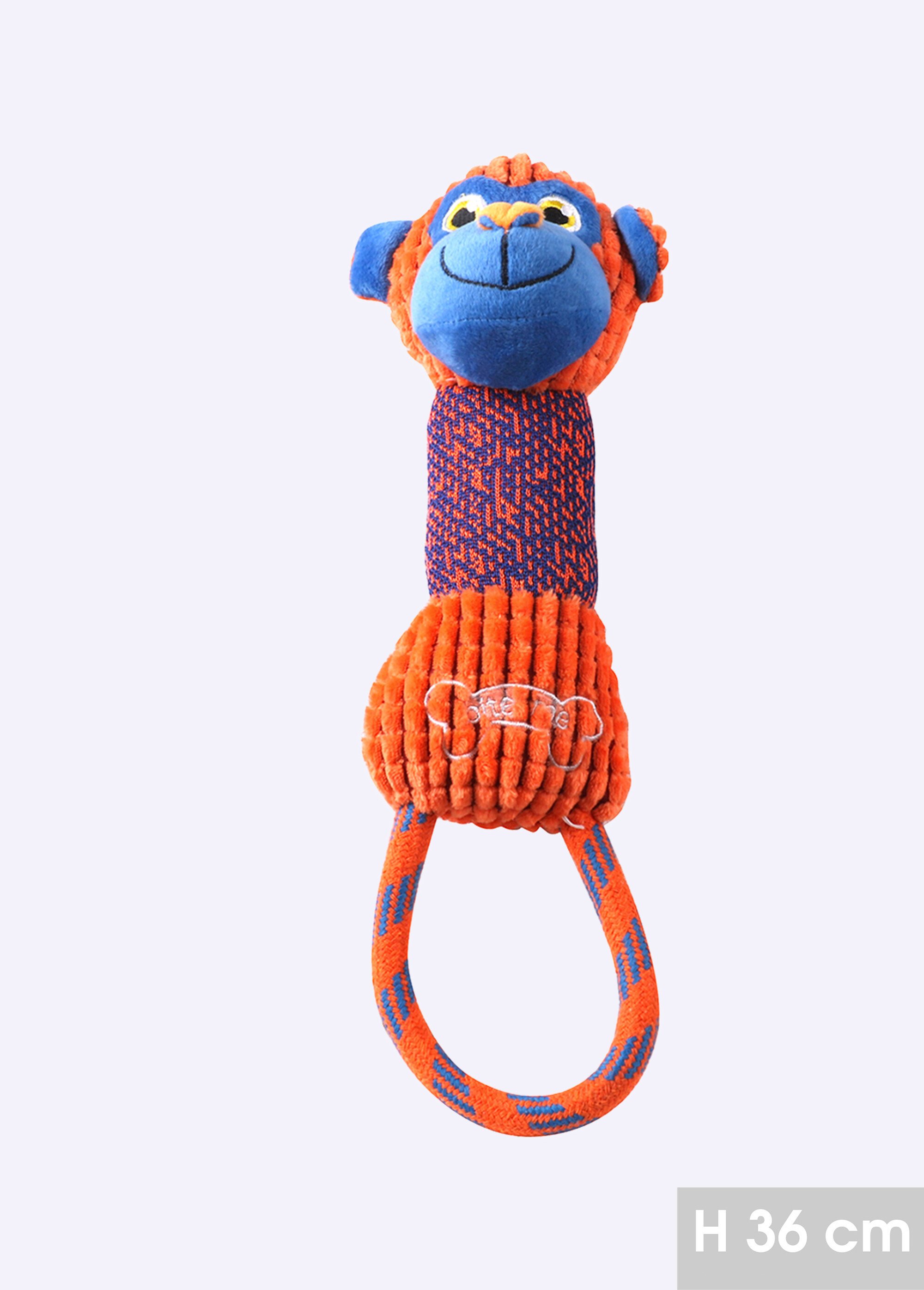 Peluche poignée corde forme tête animal