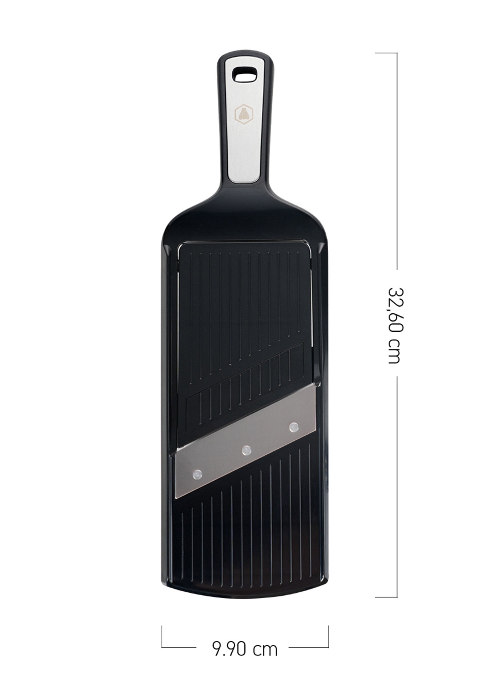 Râpe de cuisine 2 lames inox + poussoir Noir 9260010 DE2