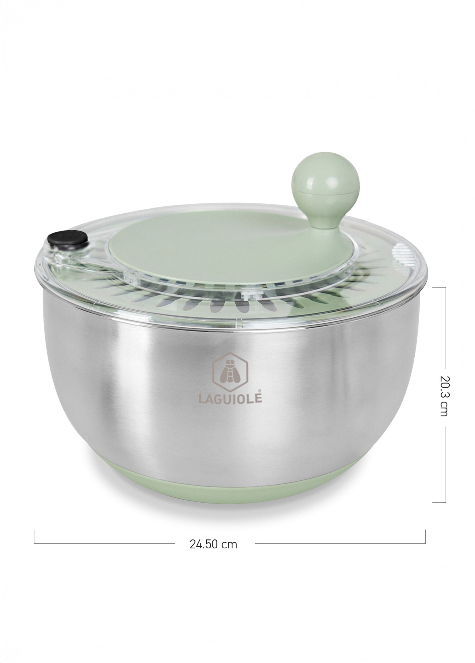 Saladier inox/Essoreuse à salade 2 en 1 Gris 9260035 DE1