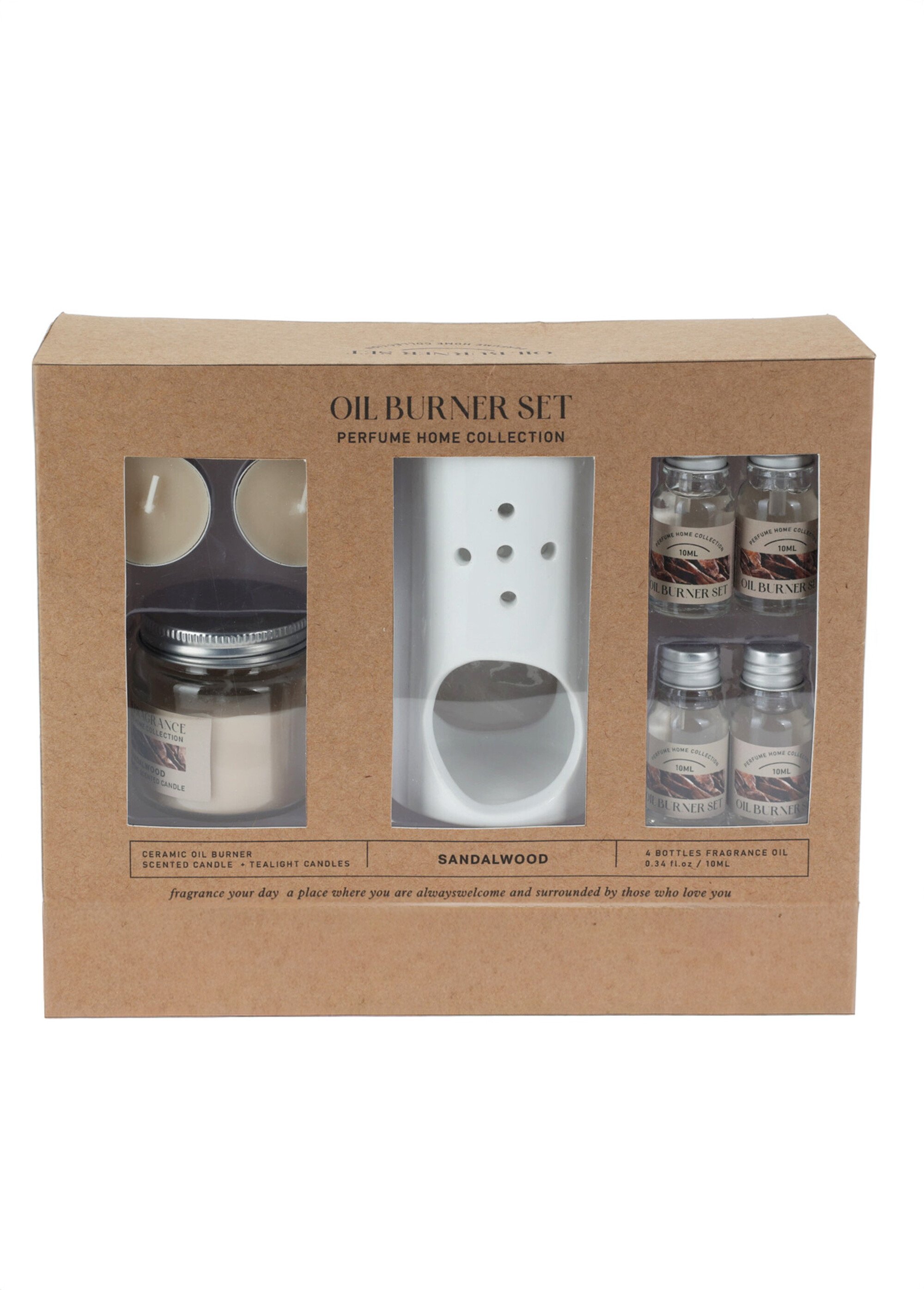 Set brûle parfum + 4 huiles essentielles Blanc KP-CC5056770 DE1