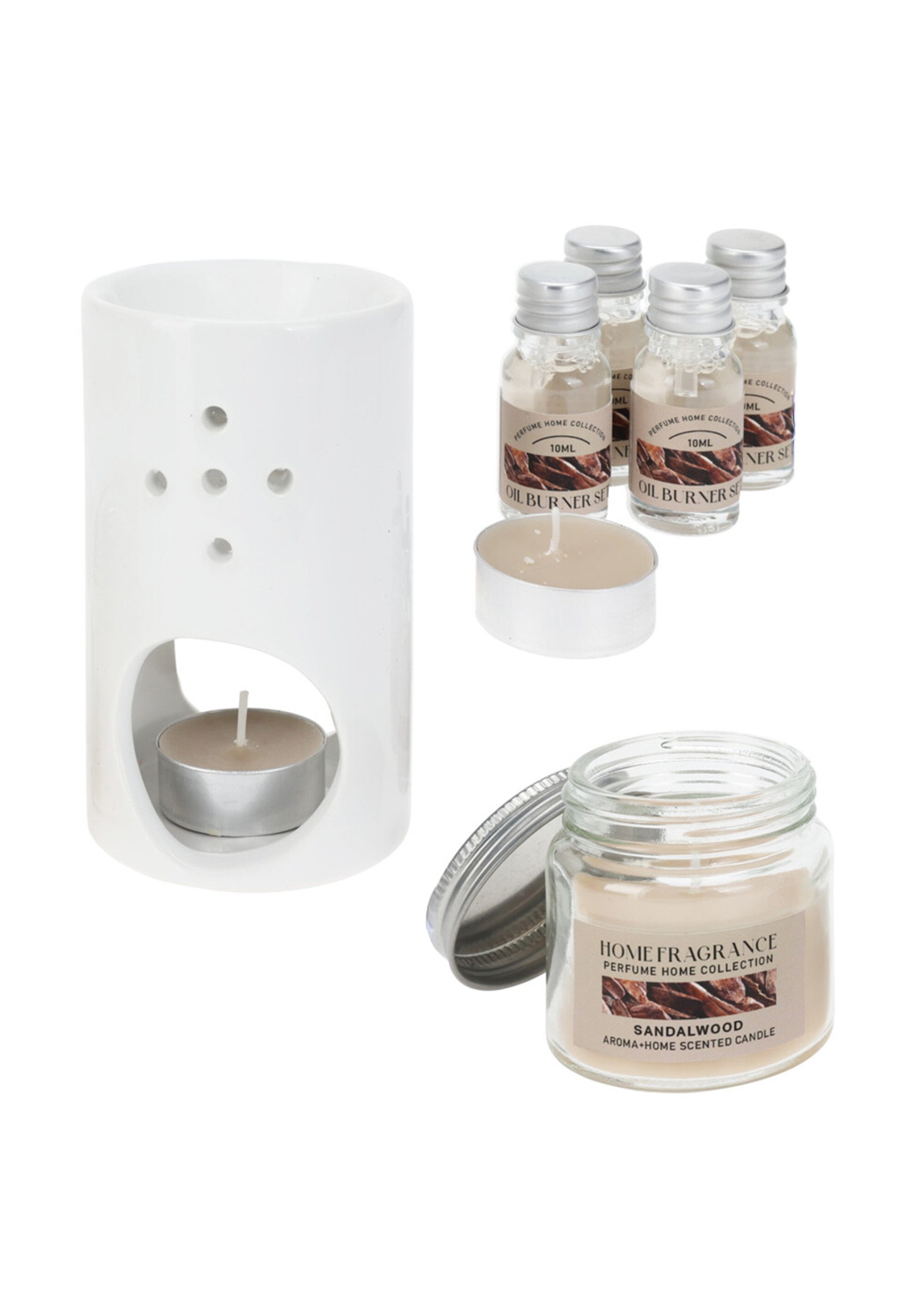 Set brûle parfum + 4 huiles essentielles Blanc KP-CC5056770 FA1